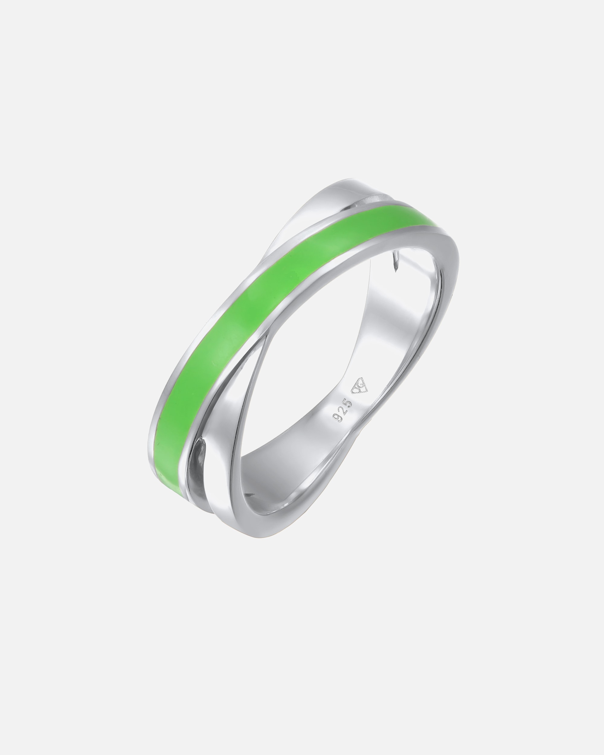 Ring für Weiblich Elli Wickelring Emaille 925 Sterling Silber 54