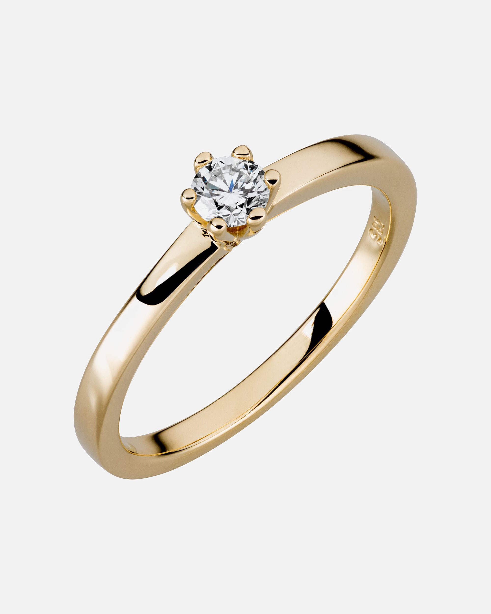 Ring für Weiblich Orolino Ring 585/- Gold Brillant weiß 0,25ct. 058 (18,5)
