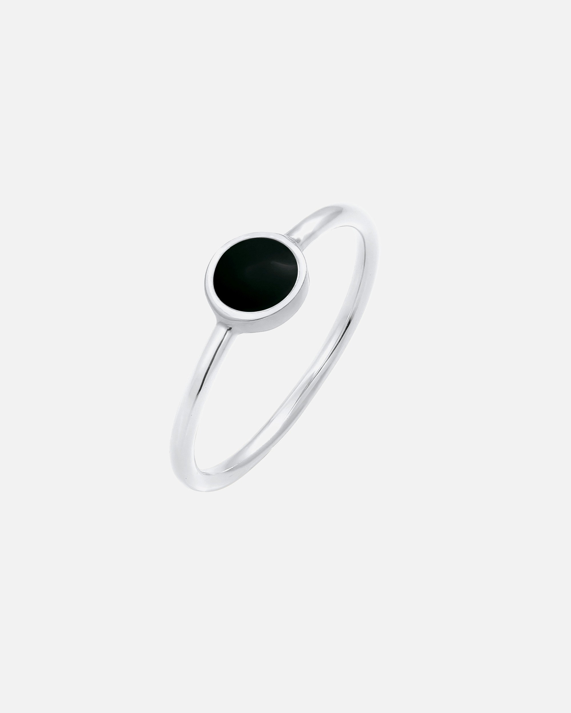 Ring für Weiblich Elli Solitär Stapelring Emaille 925 Silber 52