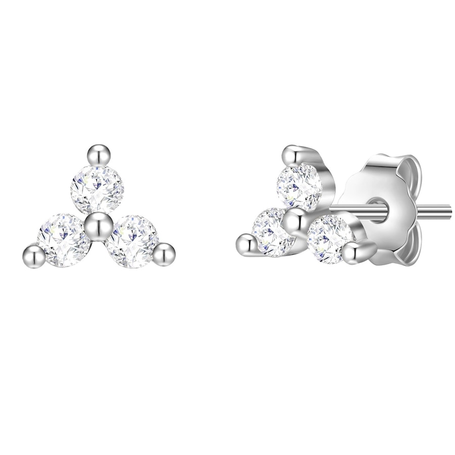 Glanzstücke München Ohrstecker Sterling Silber Zirkonia in Gelbgold 4,5 mm Damen