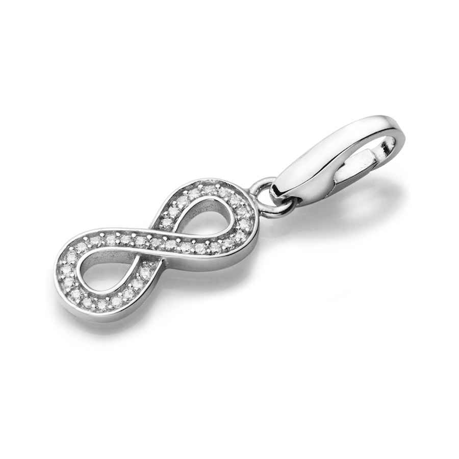 Giorgio Martello Milano Charm Infinity (Unendlichkeit) mit Zirkonia, Silber 925 Onesize Damen