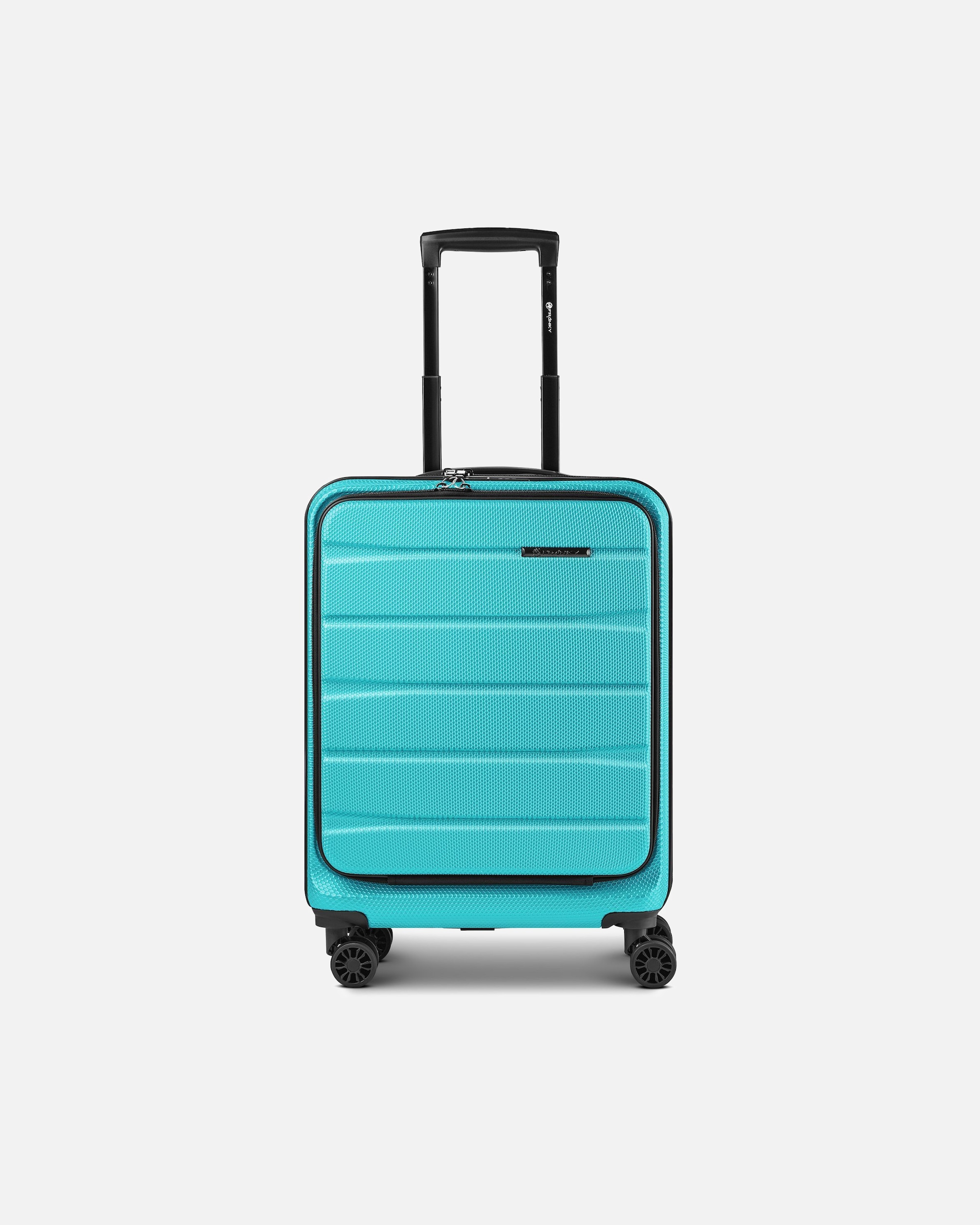 Handgepäckkoffer für Männlich Franky Munich 4.0 4 Rollen Kabinentrolley 55 cm Laptopfach mit Dehnfalte aqua dull