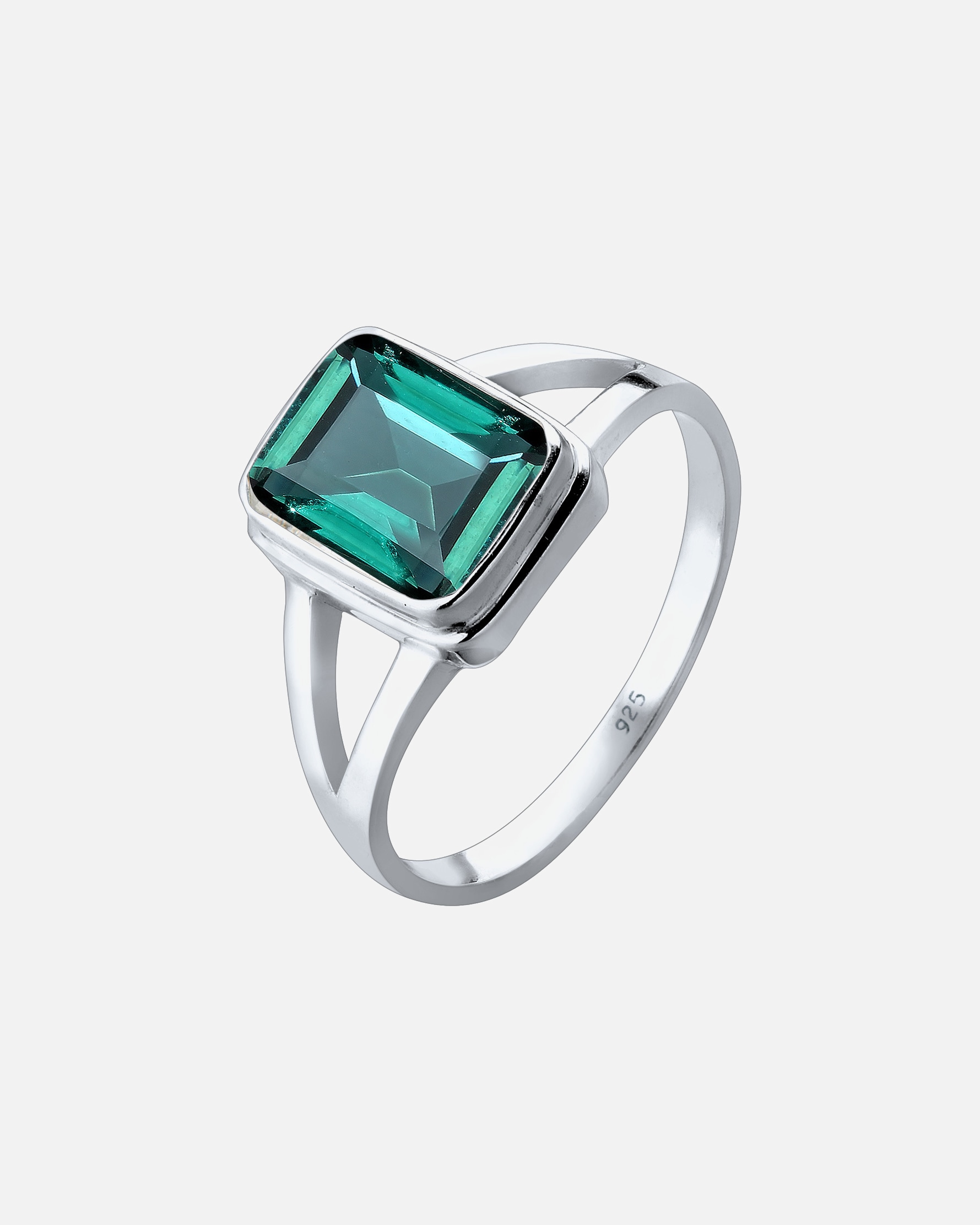 Ring für Weiblich Elli Elli Ring Solitär Quarz Grün 925 Silber Neuheit 54
