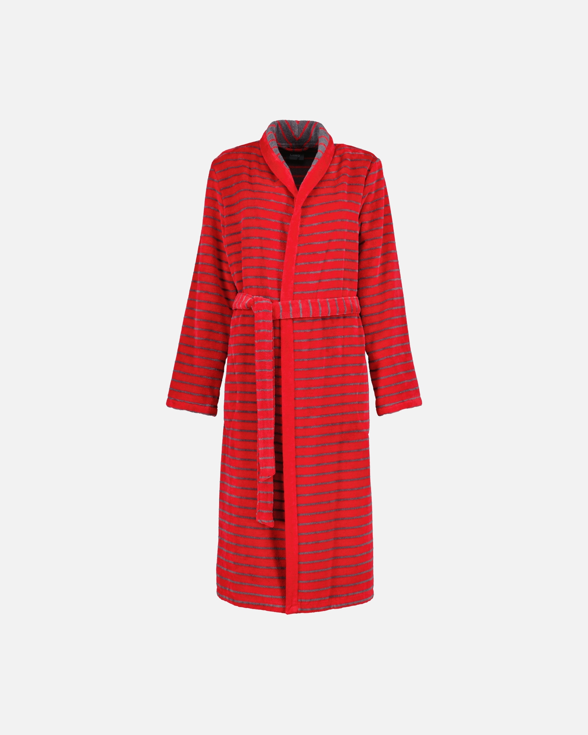 Bademantel für Weiblich Cawö Cawö Bademäntel Damen Schalkragen Shades 1491 rot - 27 S