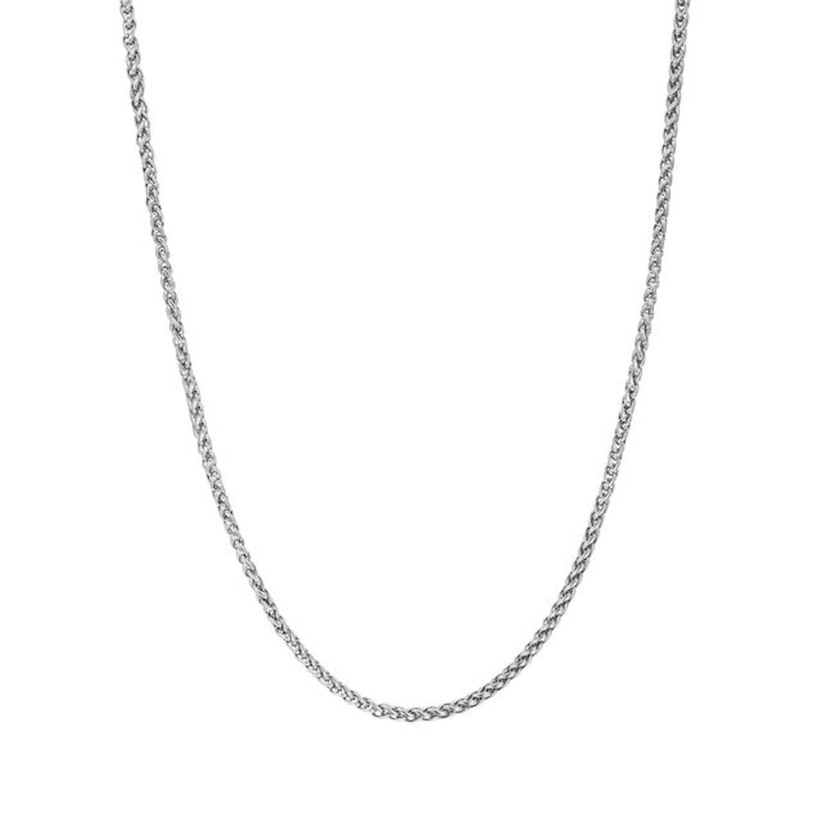 Hey Happiness Weizenkornkette aus Edelstahl Silber Damen