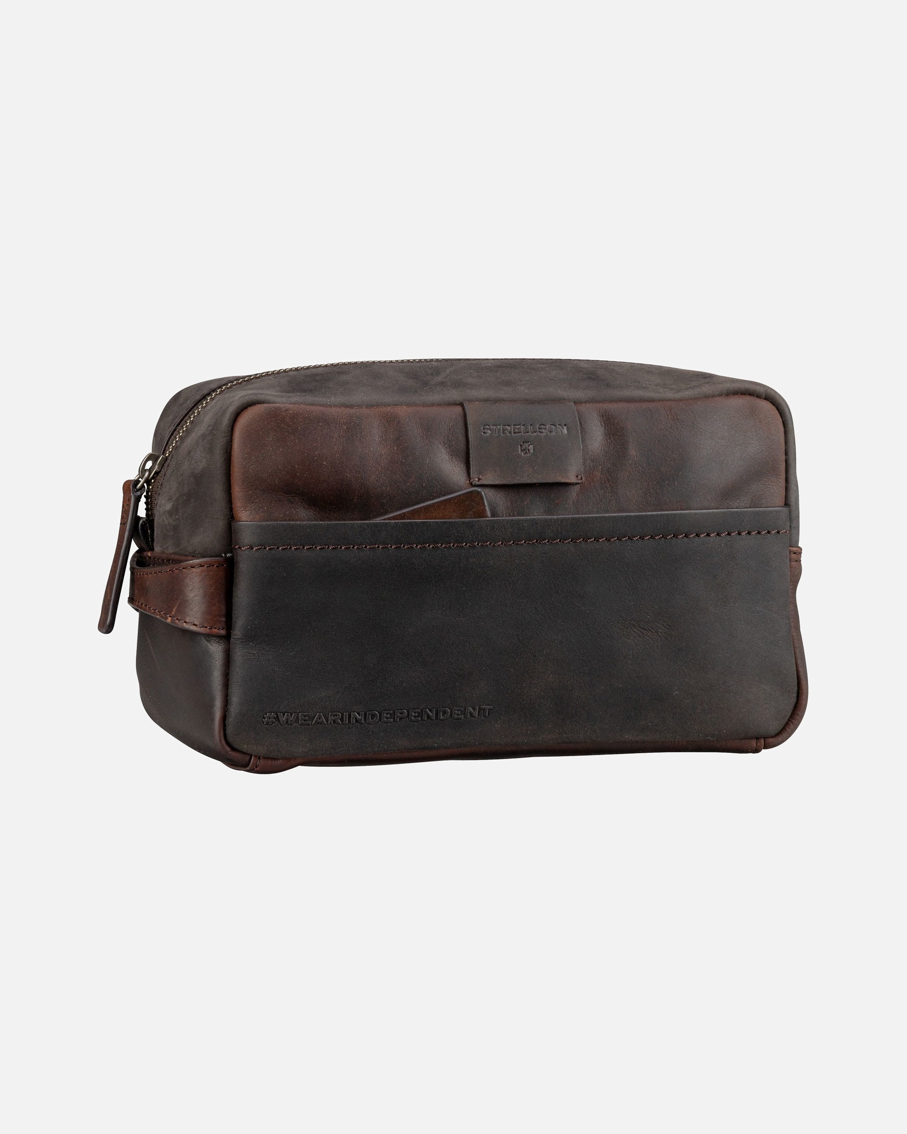 Kulturtasche für Männlich Strellson Kulturbeutel Brick Lane Dick Washbag SHZ Dark Brown