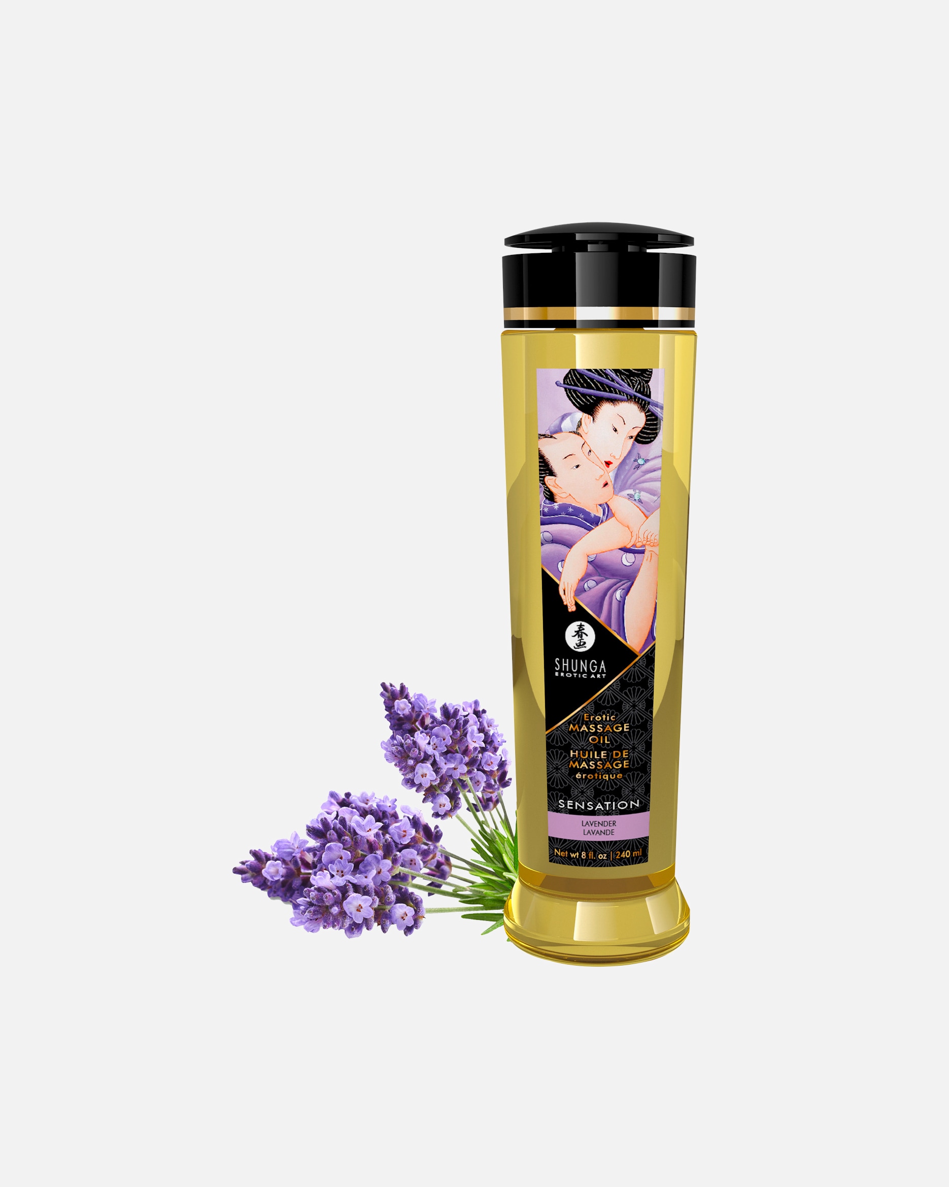 Massageöl für Unisex Shunga Massageöl Erotic Massage Oil Sensation Lavendel
