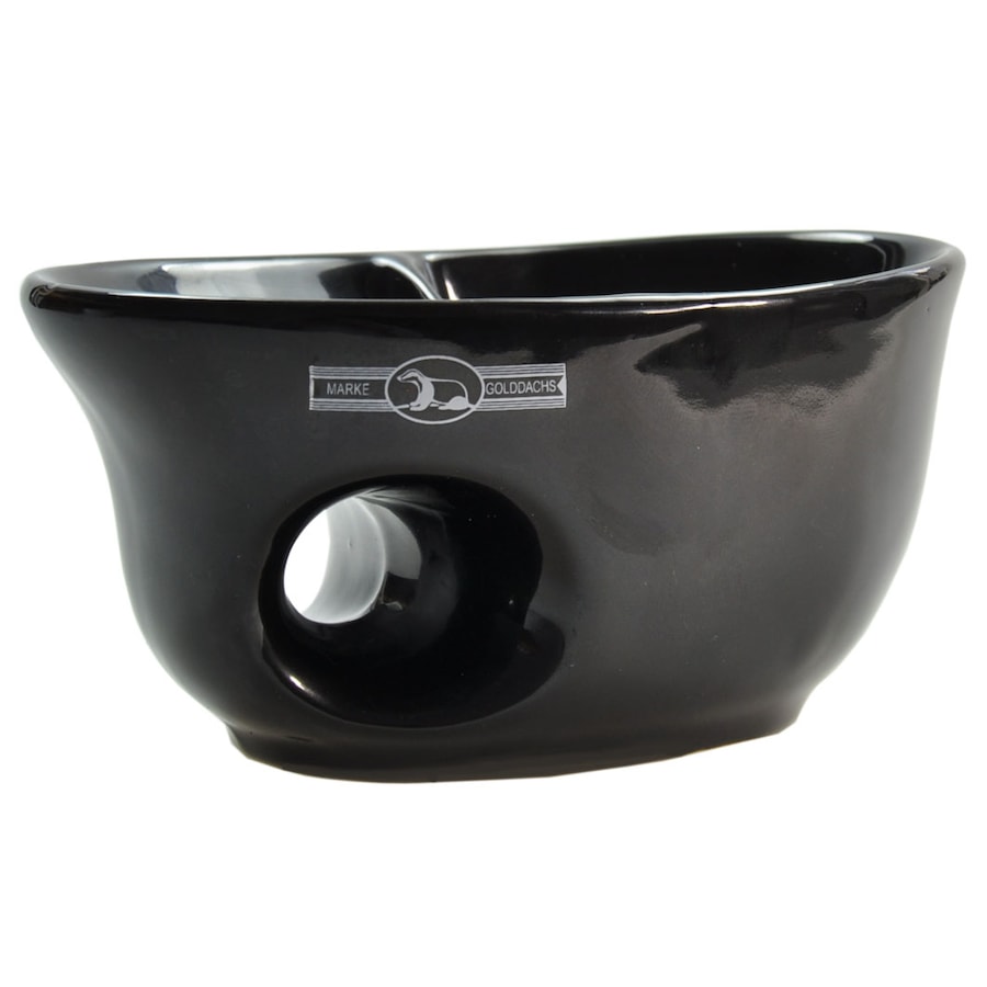 Golddachs Rasiermug Keramik schwarz Herren