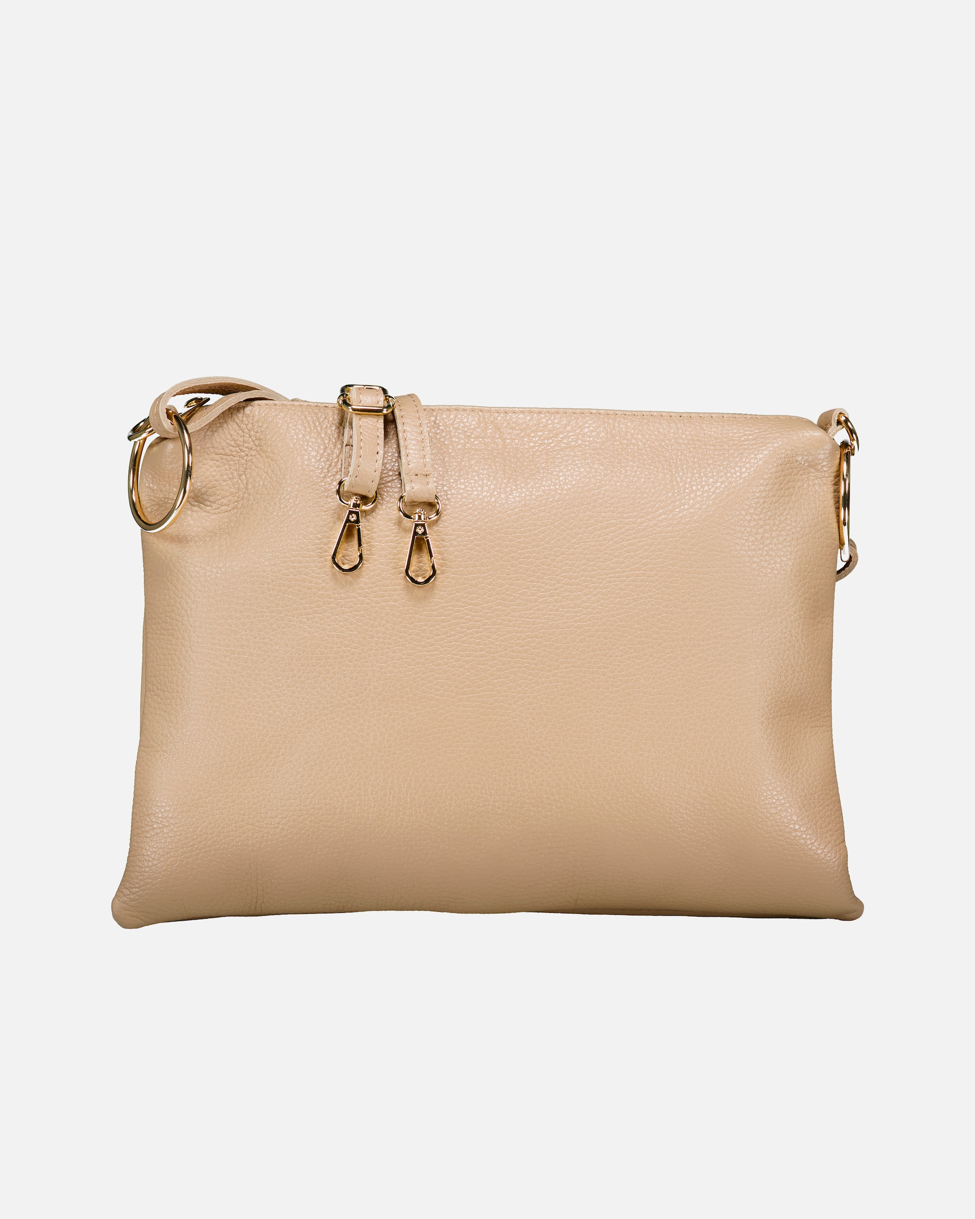 Tasche für Weiblich Hausfelder Manufaktur Umhängetasche Dollaro mit Goldfittings Sand