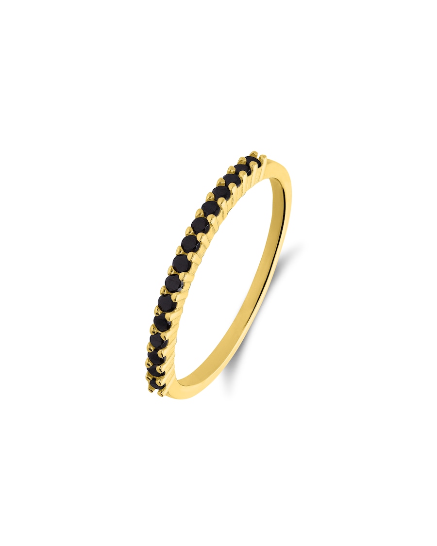 Lucardi Ring 925 Silber - Gelbgold legiert Gold 53mm Damen