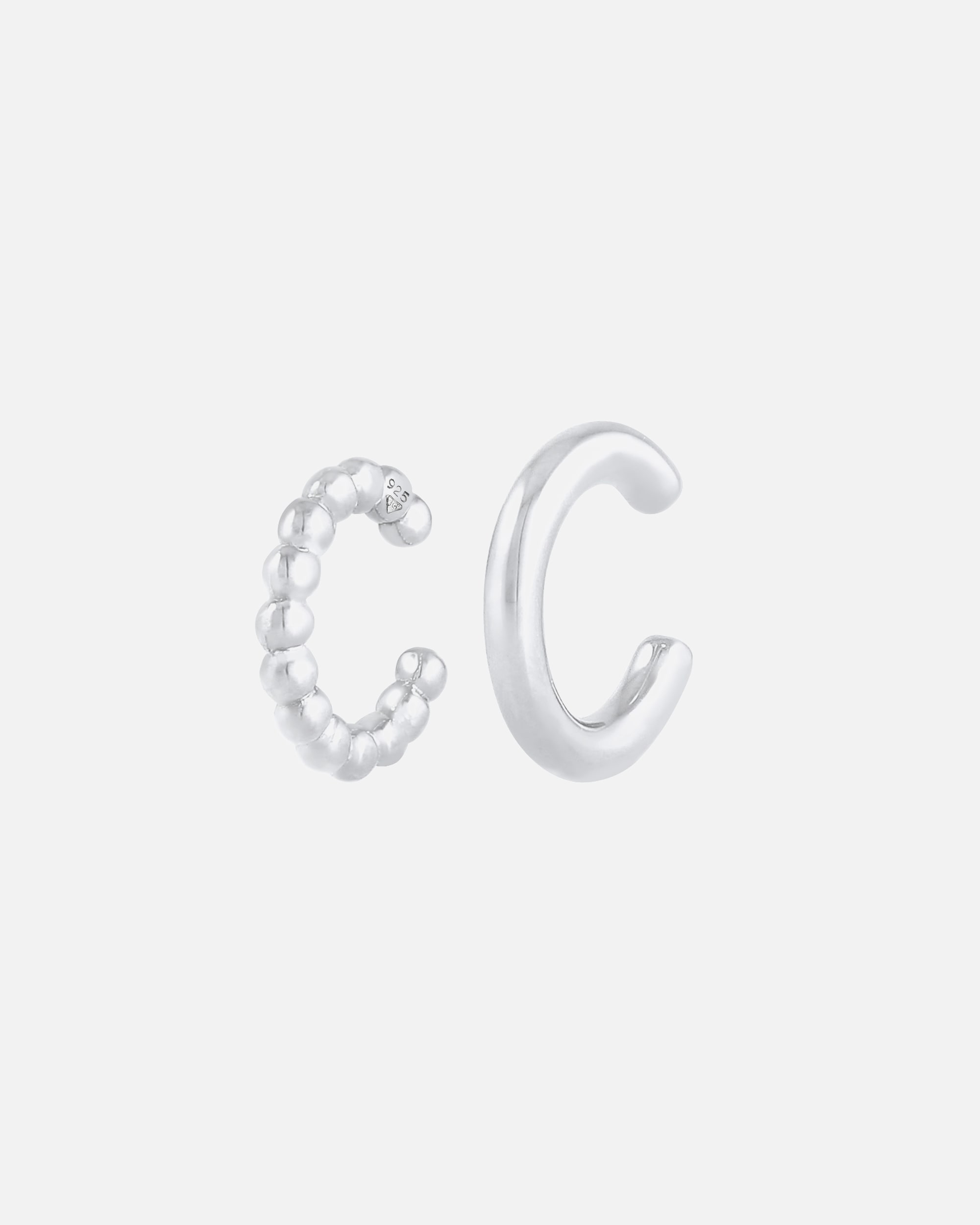 Ohrringe für Weiblich Elli Elli Ohrringe Earcuff Basic Kugel Look 2er Set 925 Silber OneSize