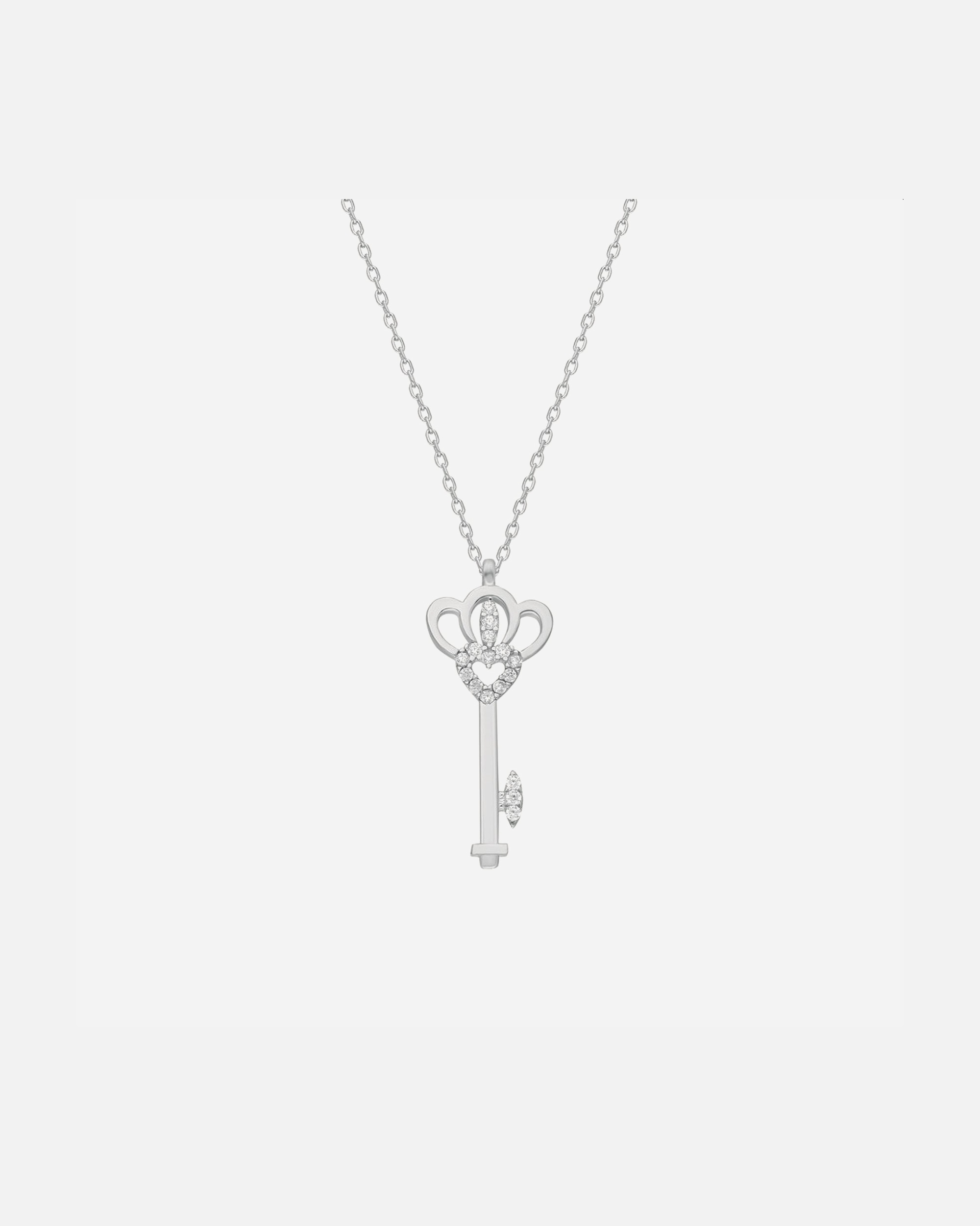 Halskette für Weiblich dKeniz Anhänger mit Kette 925/- Sterling Silber Zirkonia 19,5+5cm
