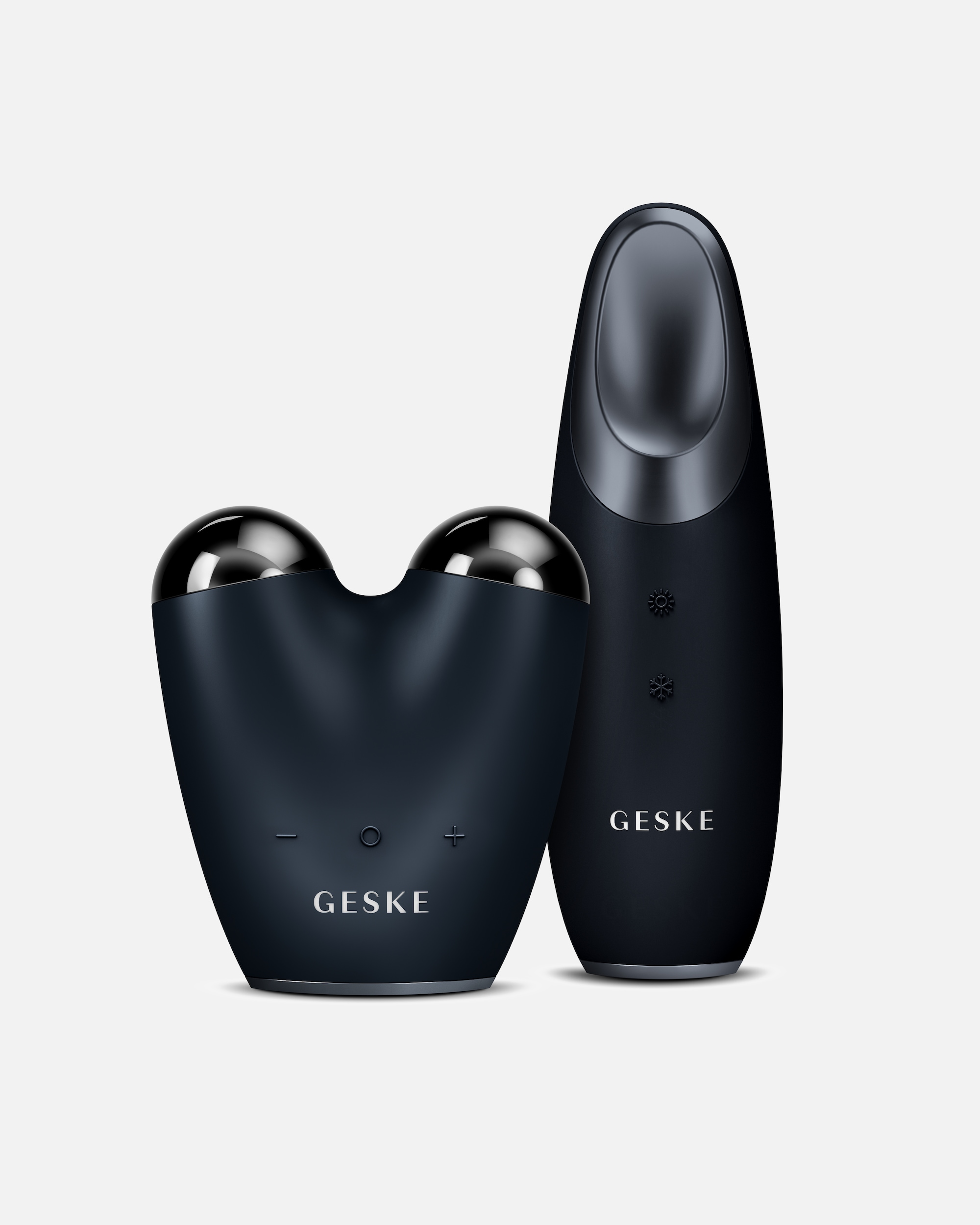 Elektrisches Gesichtsmassagegerät für Unisex GESKE MicroCurrent Face-Lifter 6 in 1 + Warm & Cool Eye-Energizer 6 in 1 Black