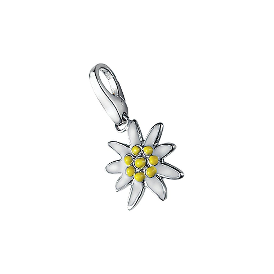 Giorgio Martello Milano Charm Edelweiß weiß / gelb, Silber 925 Onesize Weiss Damen