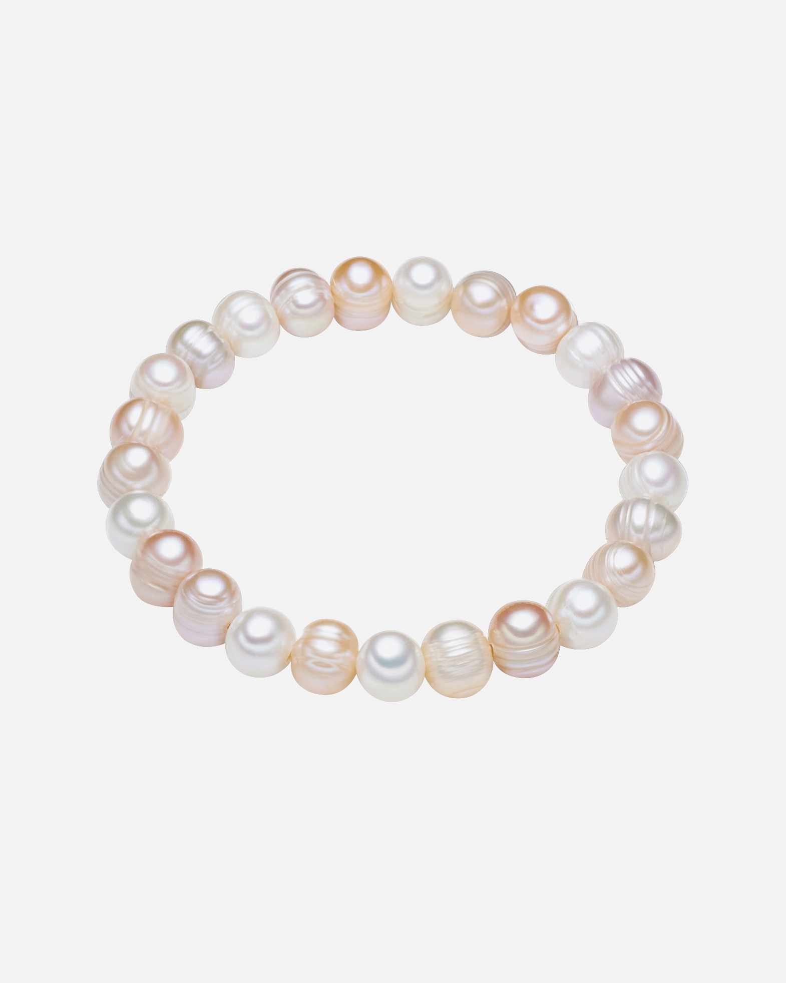 Armband für Weiblich Lulu & Jane Perlen-Armband aus Süßwasser-Zuchtperlen in multicolor mit potato Perlen 17,0