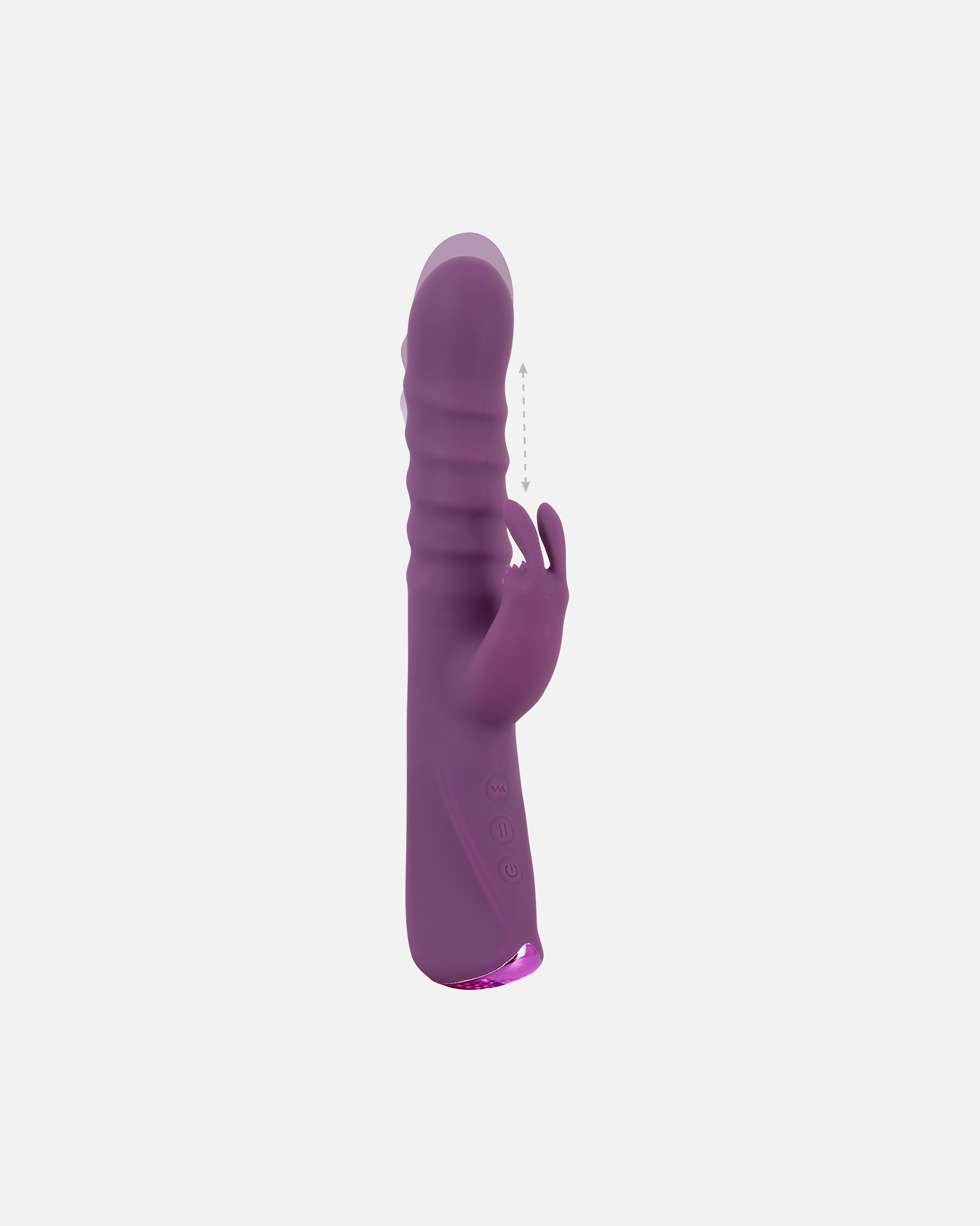Vibrator für Unisex JAVIDA Rabbitvibrator 2 Function Rabbit Vibrator lila