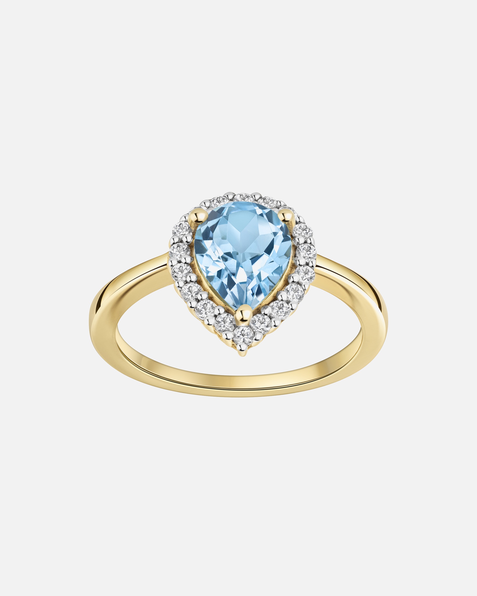 Ring für Weiblich Fascination by Ellen K. Ring 585/- Gold Blautopas beh. blau 052 (16,6)