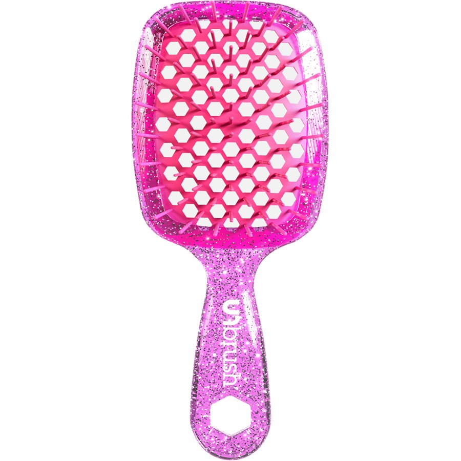UNbrush Detangling Hair Brush Mini Glitter - Rose Quartz