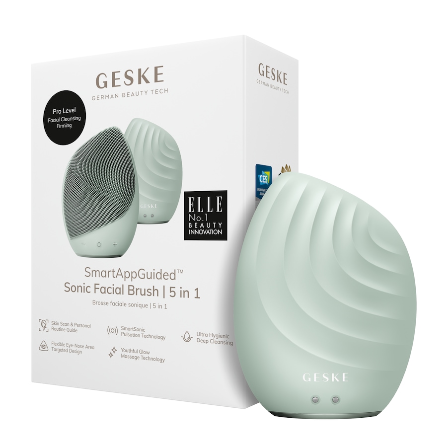 Geske SmartAppGuided Sonic Facial Brush | 5 in 1 Green