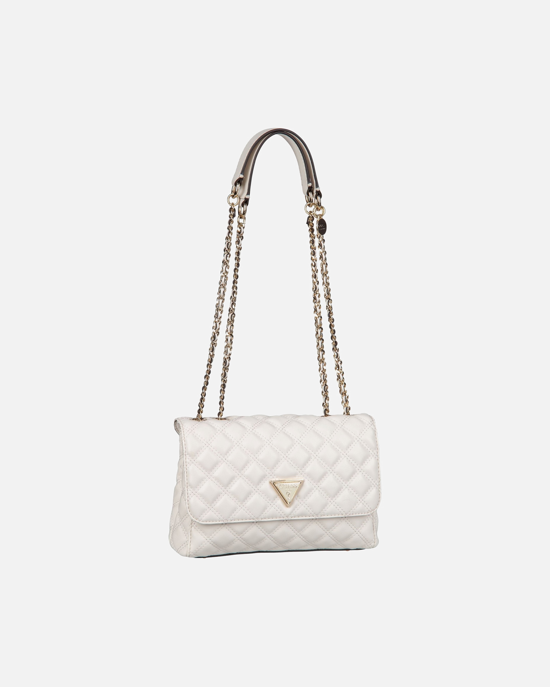 Handtasche für Weiblich Guess Handtasche Giully II 2 Comp Conv Flap Off White