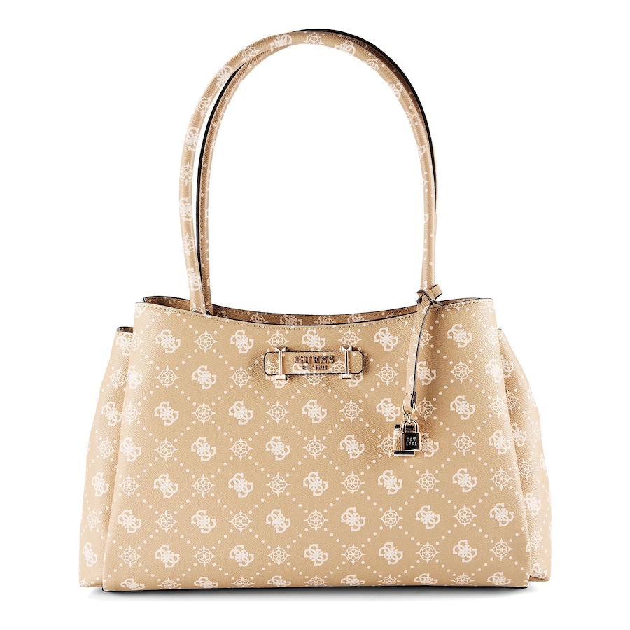 Guess Carrie Schultertasche biscotti logo Hellbraun Damen
