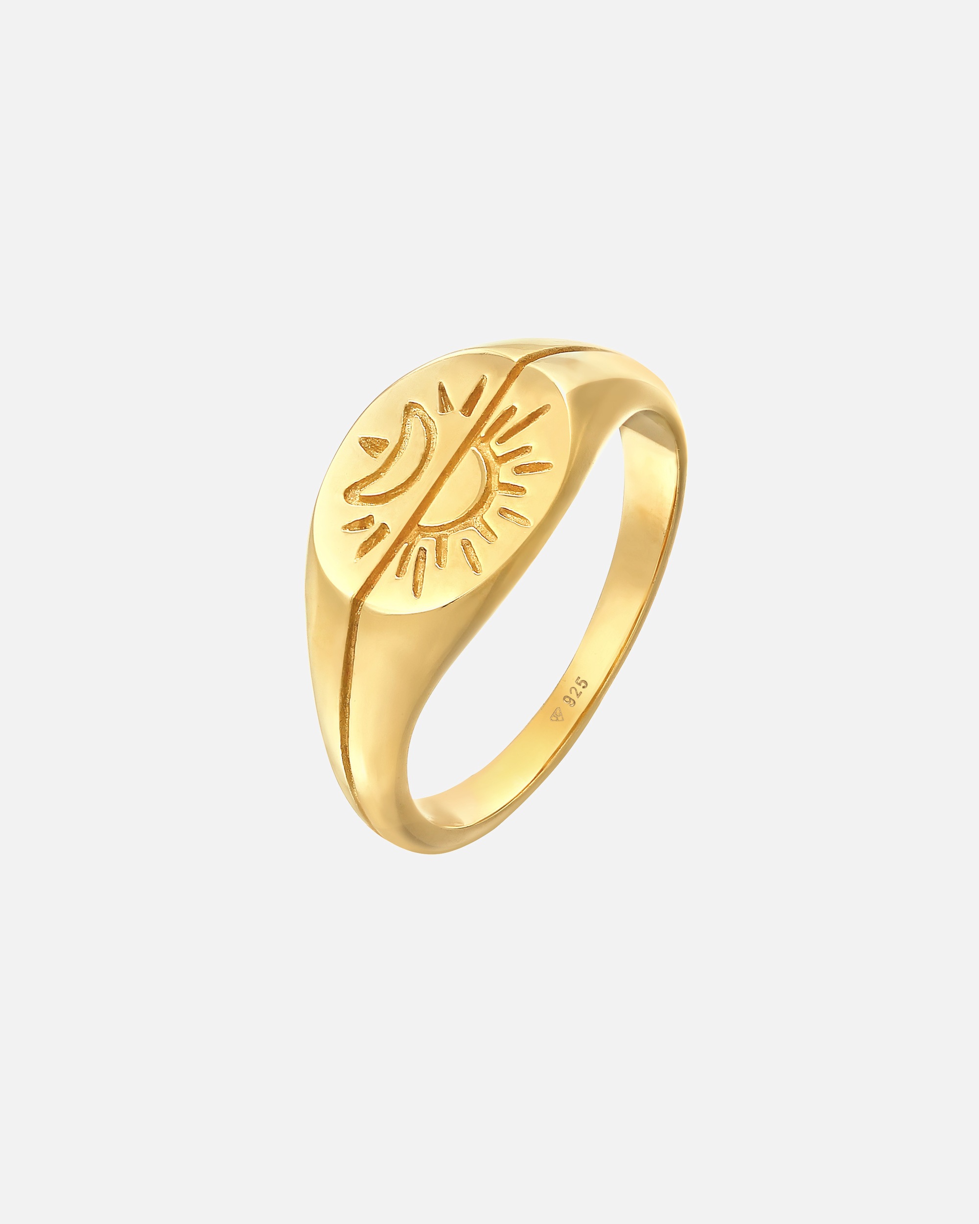 Ring für Weiblich Elli Sonne Mond Astro 925 Silber 58