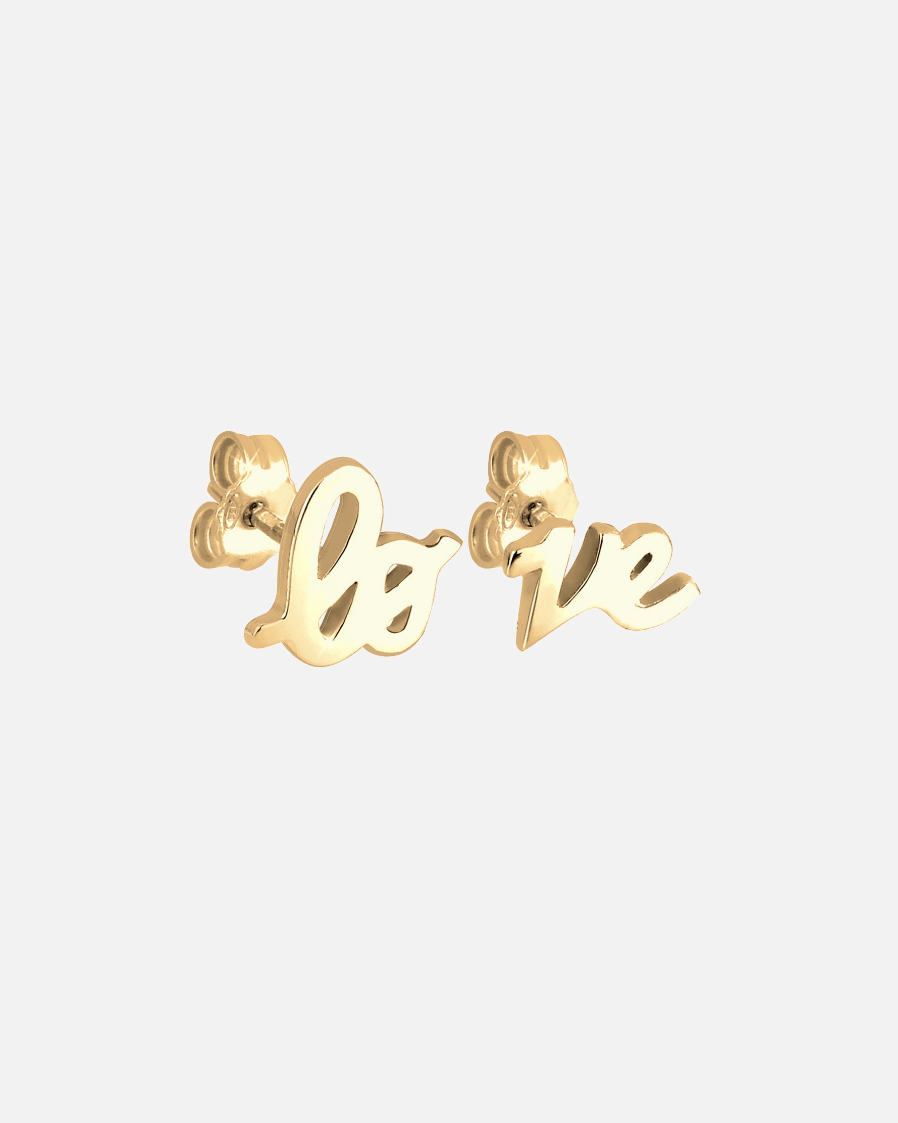 Ohrringe für Weiblich Elli Love Statement Schriftzug Liebe Silber vergoldet OneSize
