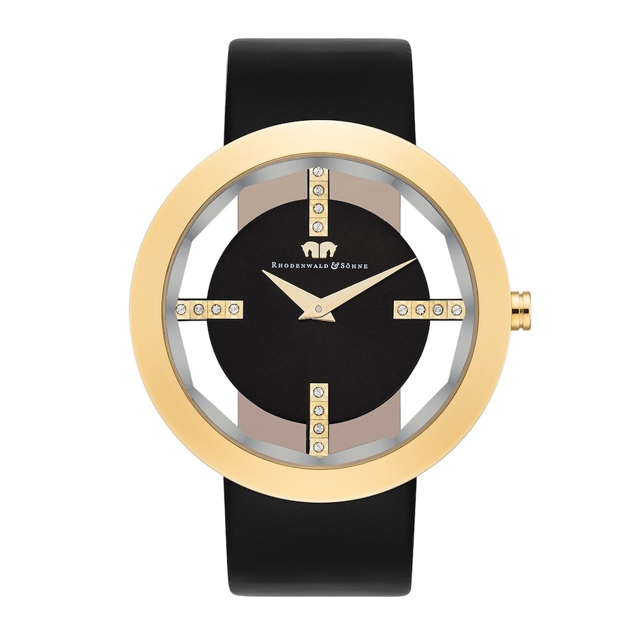 Rhodenwald & Söhne Armband-Uhr Lucrezia aus Echtleder in gelbgold 42,0 mm Damen