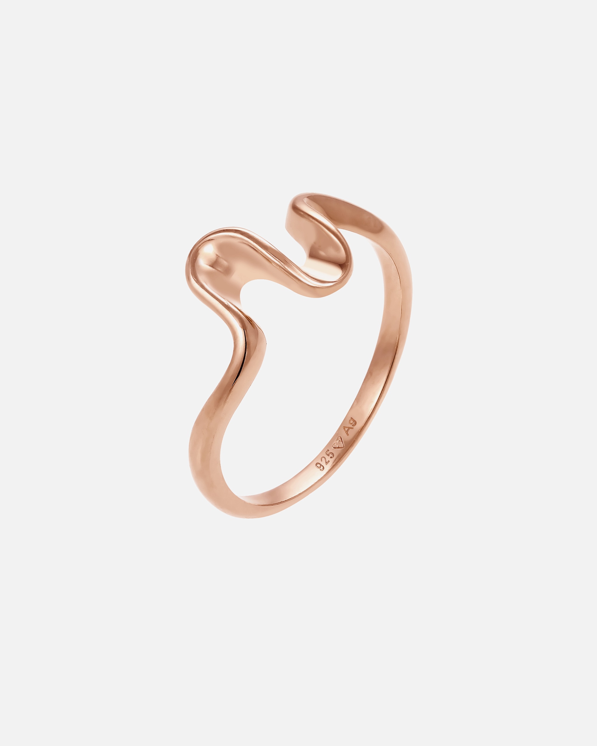 Ring für Weiblich Elli Wellen Wave Strand Maritim 925 Sterling Silber 54