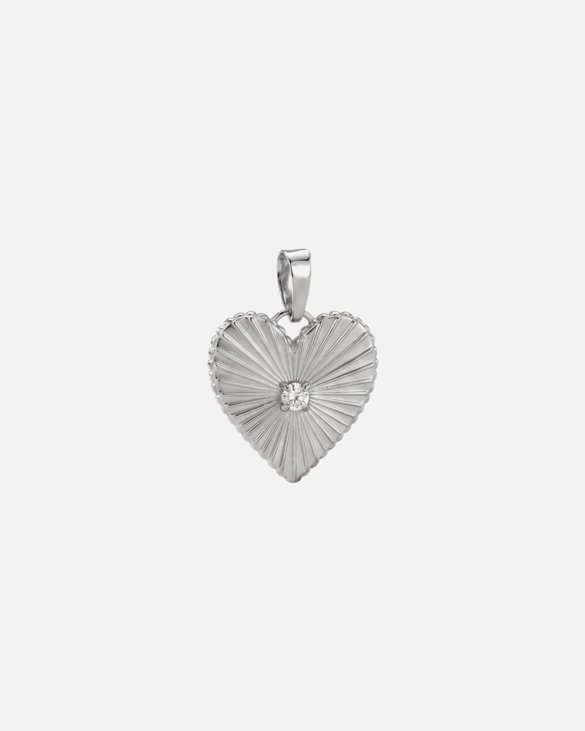 Schmuckanhänger für Unisex Purelei Shining Heart Charm 100% Edelstahl Silber