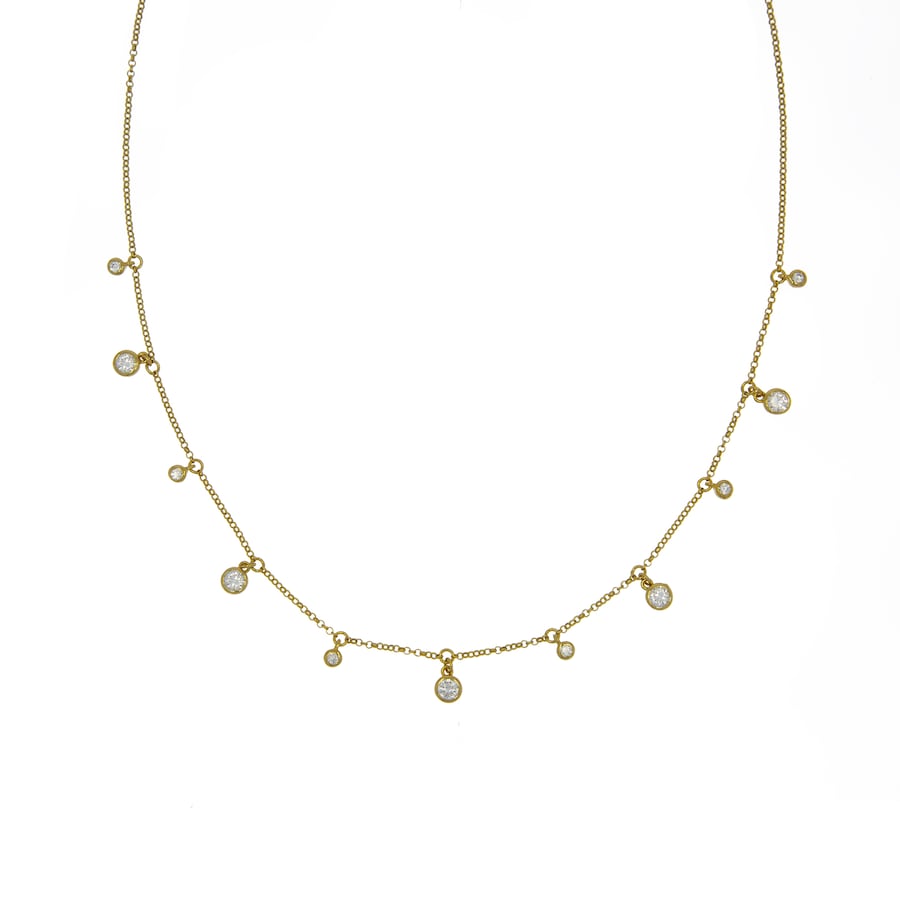 Zeeme Halskette 925/- Sterling Silber Zirkonia weiß 42+3cm Damen