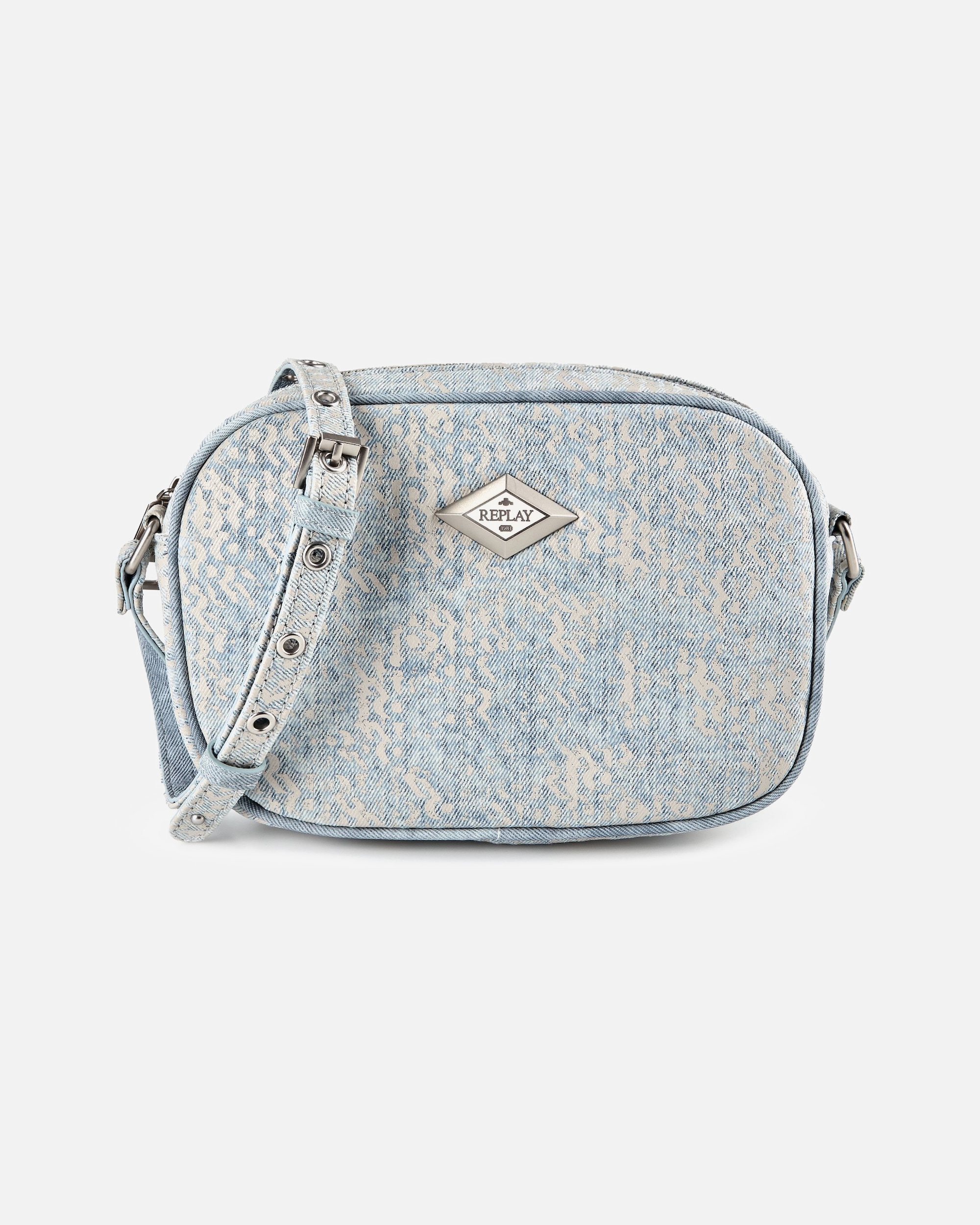 Clutch für Weiblich Replay Umhängetasche bleach denim-off white