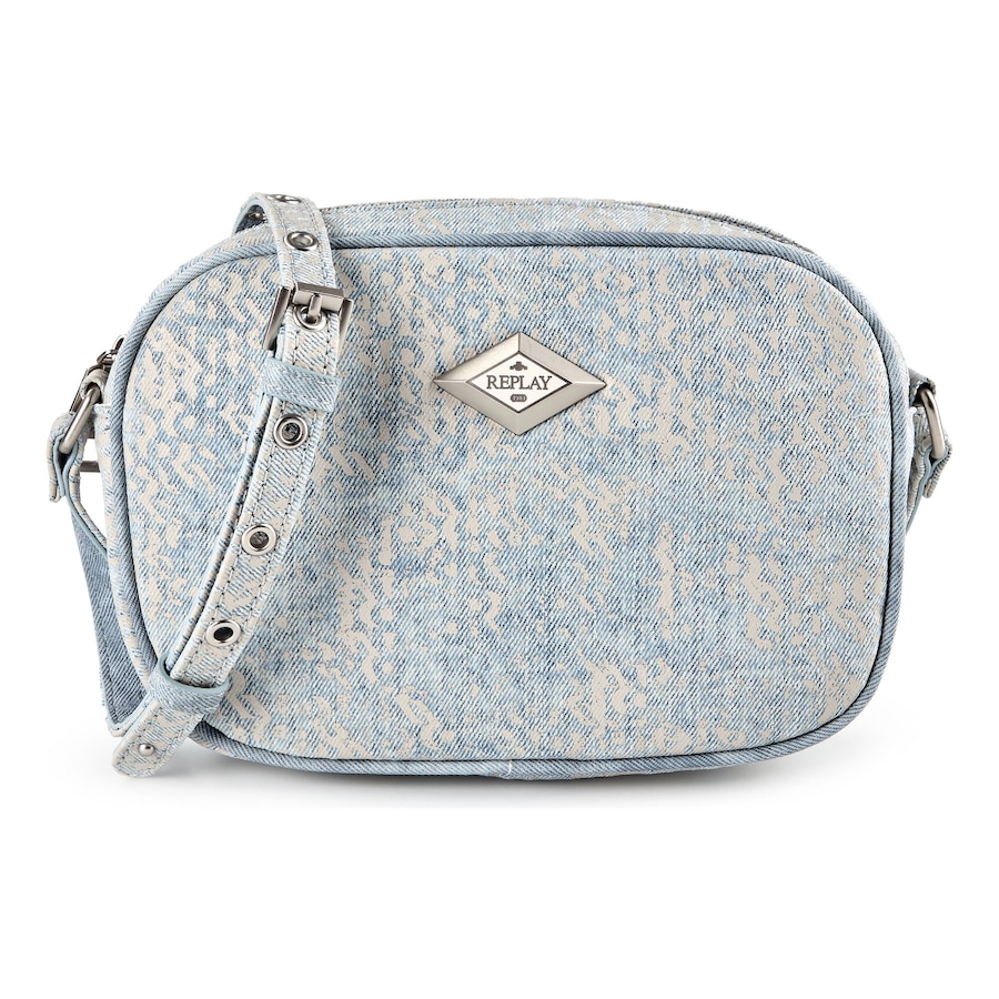 Replay Umhängetasche bleach denim-off white Violett Damen
