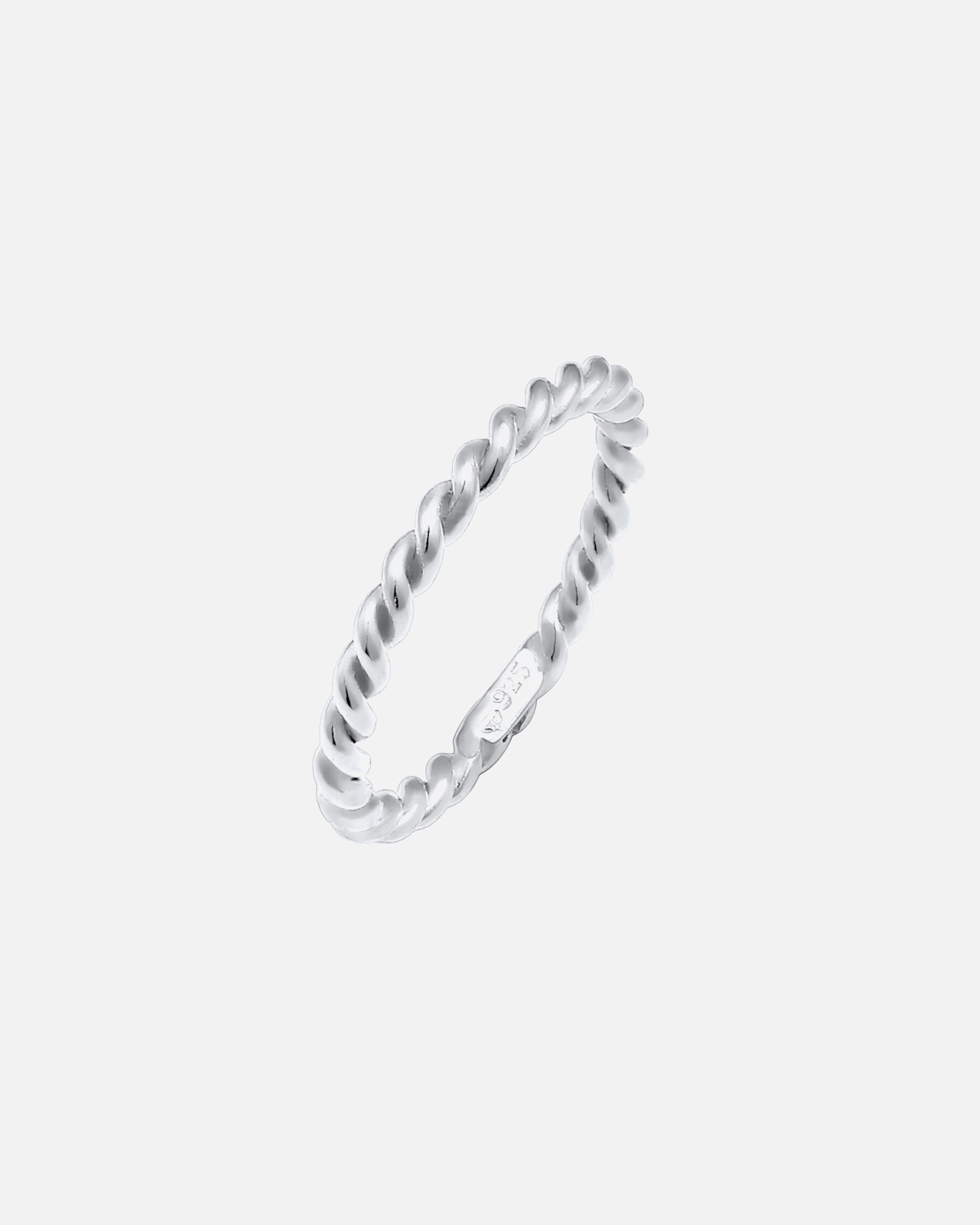Ring für Weiblich Nenalina Twisted Gedreht Basic Schlicht Trend 925 Silber 56