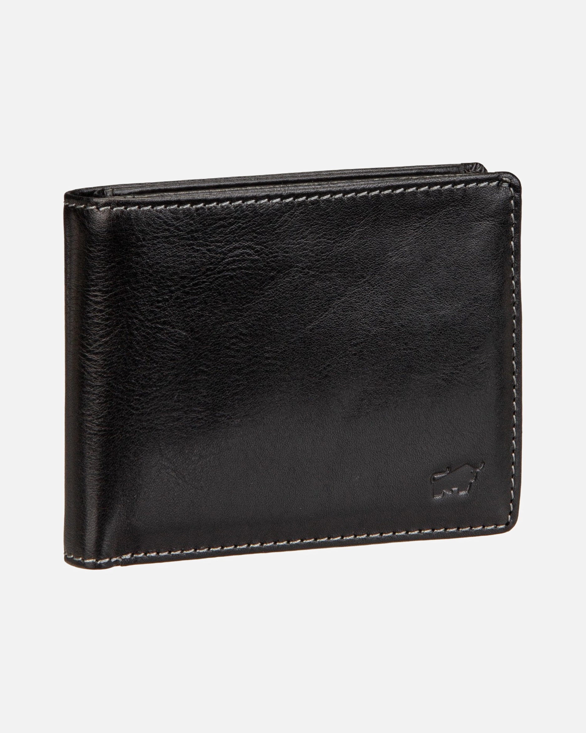 Portemonnaie für Unisex Braun Büffel Geldbörse Arezzo RFID 4+4Cs Schwarz