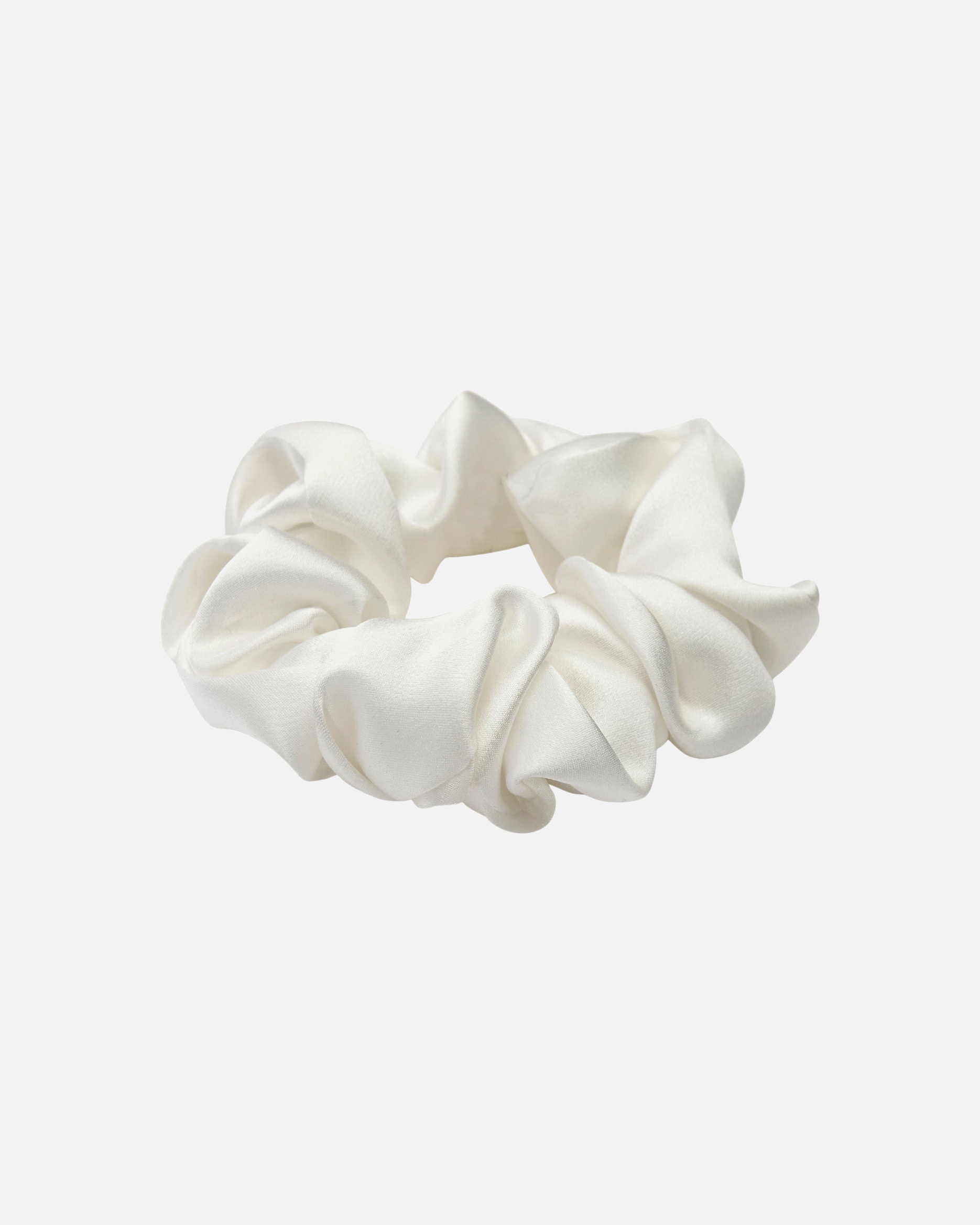 Haargummi für Weiblich Lenoites Haarband 'Mulberry Silk Scrunchie' weiß