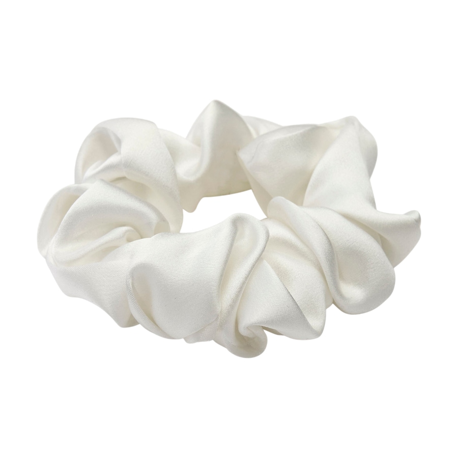Lenoites Haarband 'Mulberry Silk Scrunchie' weiß Damen