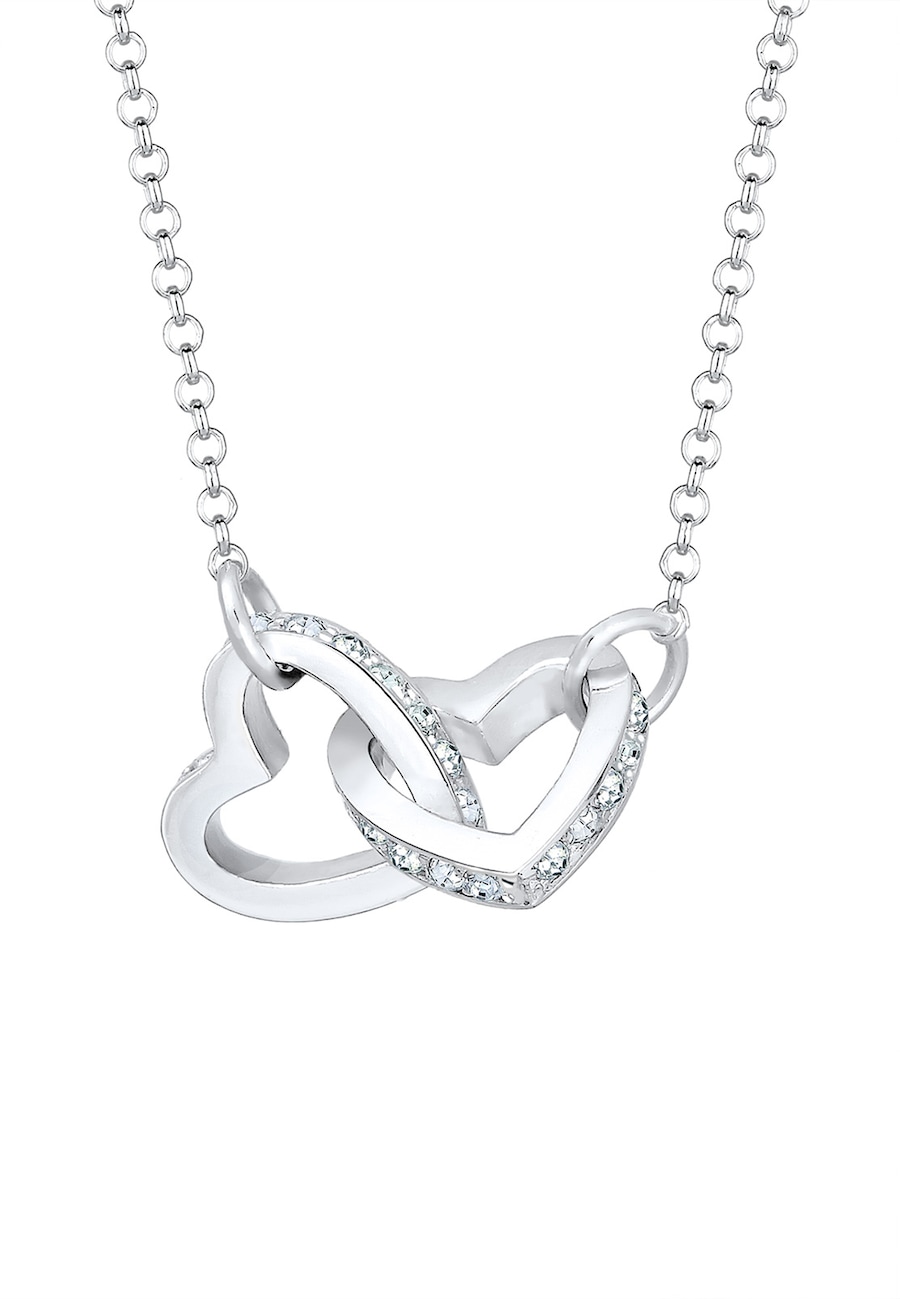 Elli Herz Verbunden 925 Silber, mit Kristallen von Swarovski 45 Damen