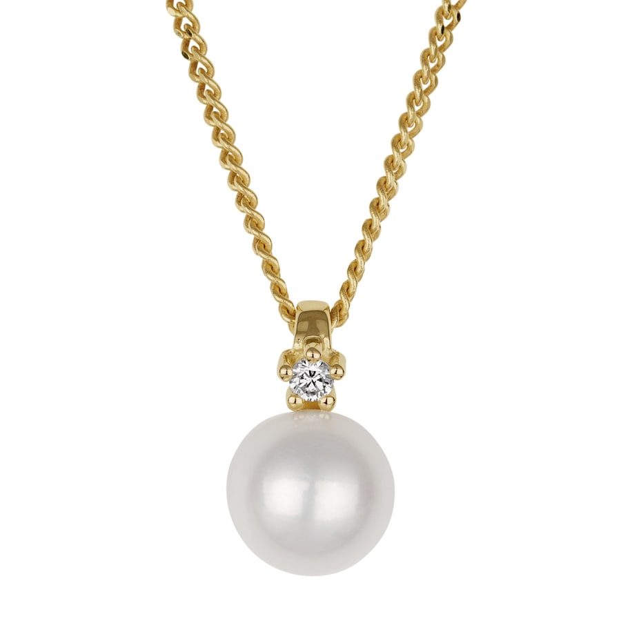 Orolino Halskette 585/- Gold Süßwasserzuchtperle Weiß 0.0300 Karat 42/45cm Damen