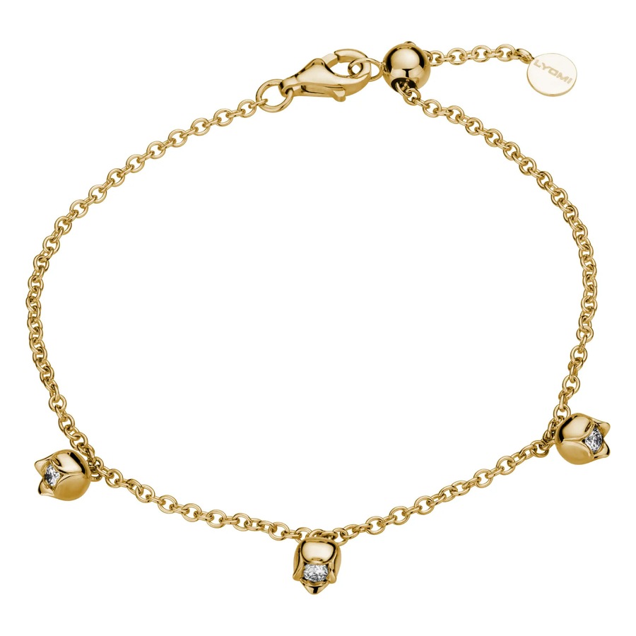 Lyomi Armband 585/- Gold Diamant Lab Grown 0,15ct. gelb vergoldet Damen