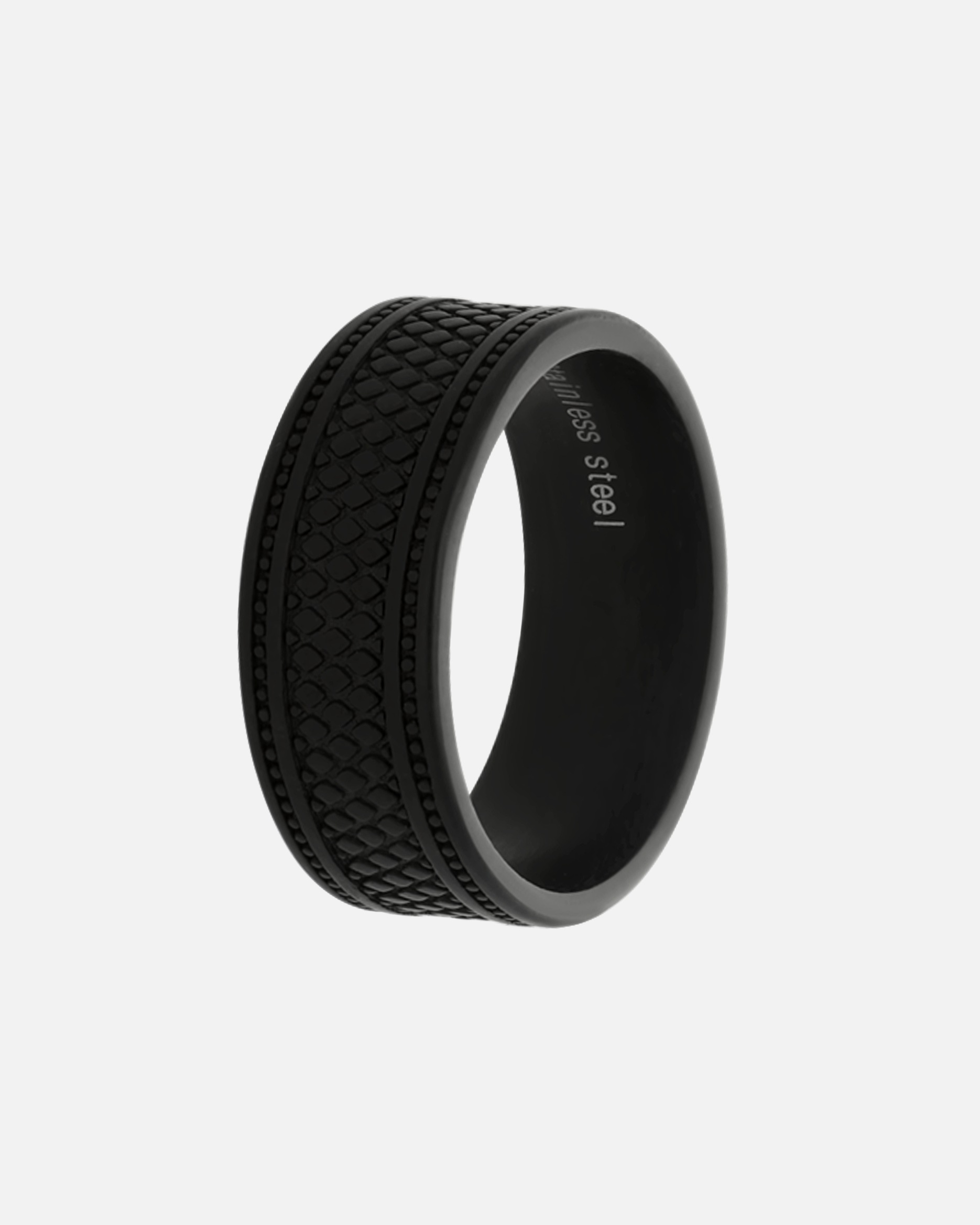Ring für Männlich Lucardi Ringe Stahl Schwarz - 69mm
