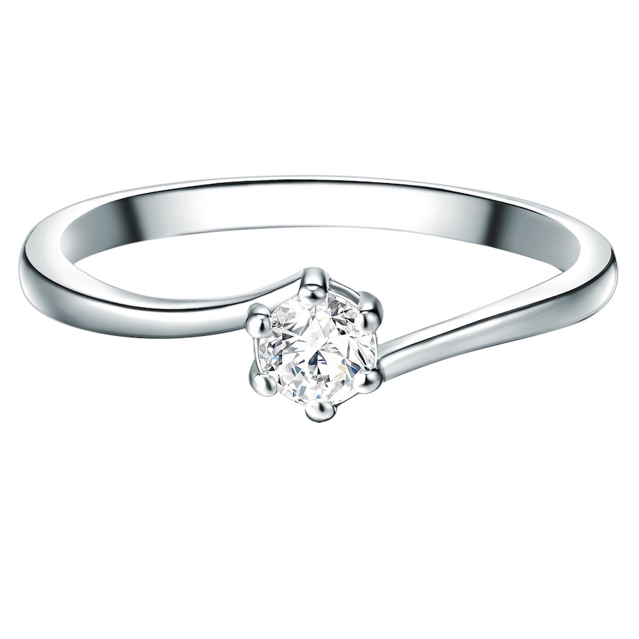 Trilani Ring aus Sterling Silber in silber mit Zirkonia 55 Damen