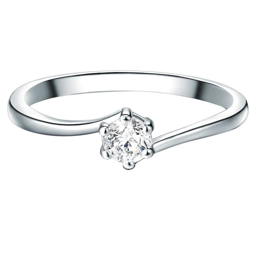 Trilani Ring aus Sterling Silber in silber mit Zirkonia 52 Damen