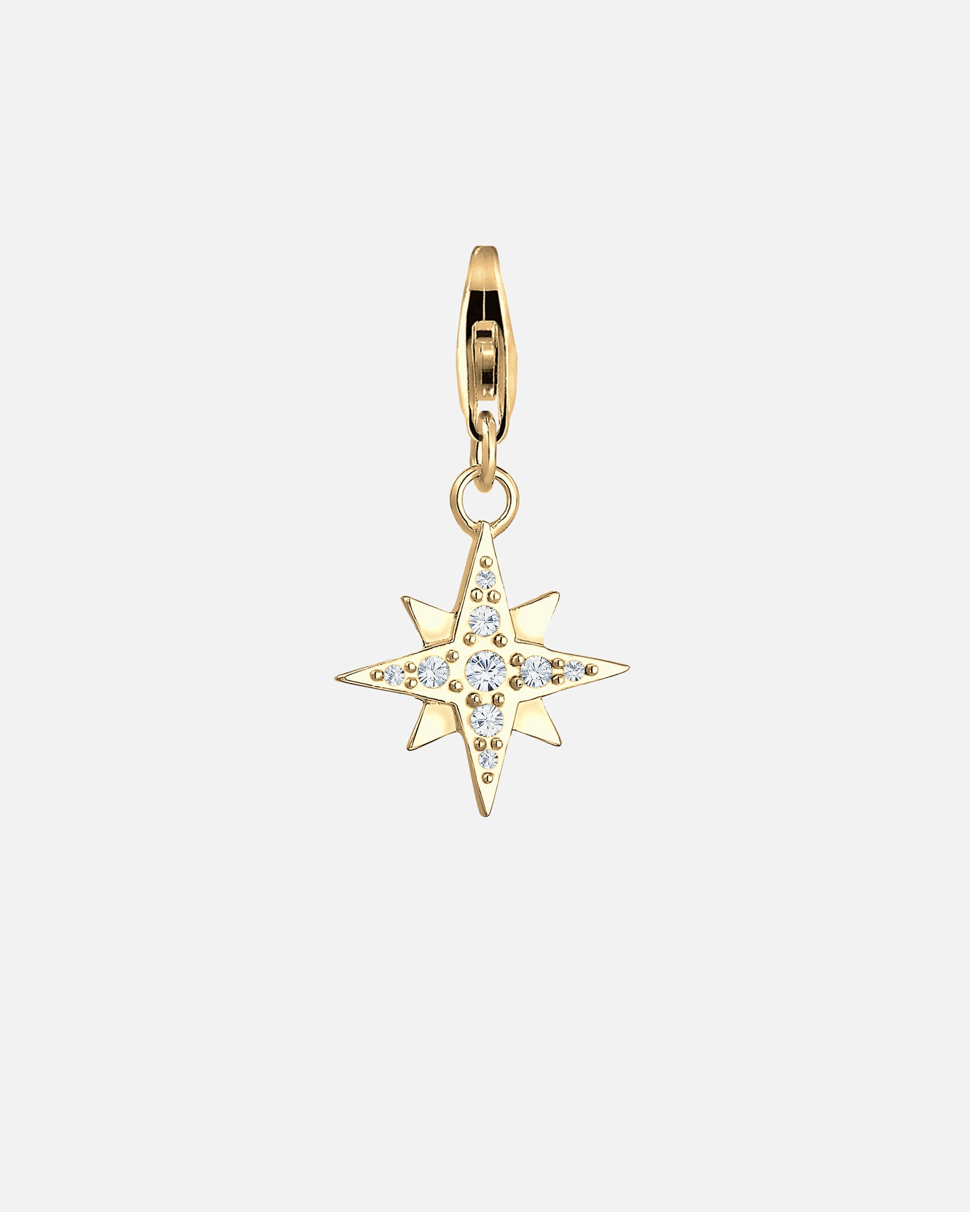 Schmuckanhänger für Weiblich Nenalina Stern Astro Basic 925 Silber, mit Kristallen von Swarovski® goldfarben