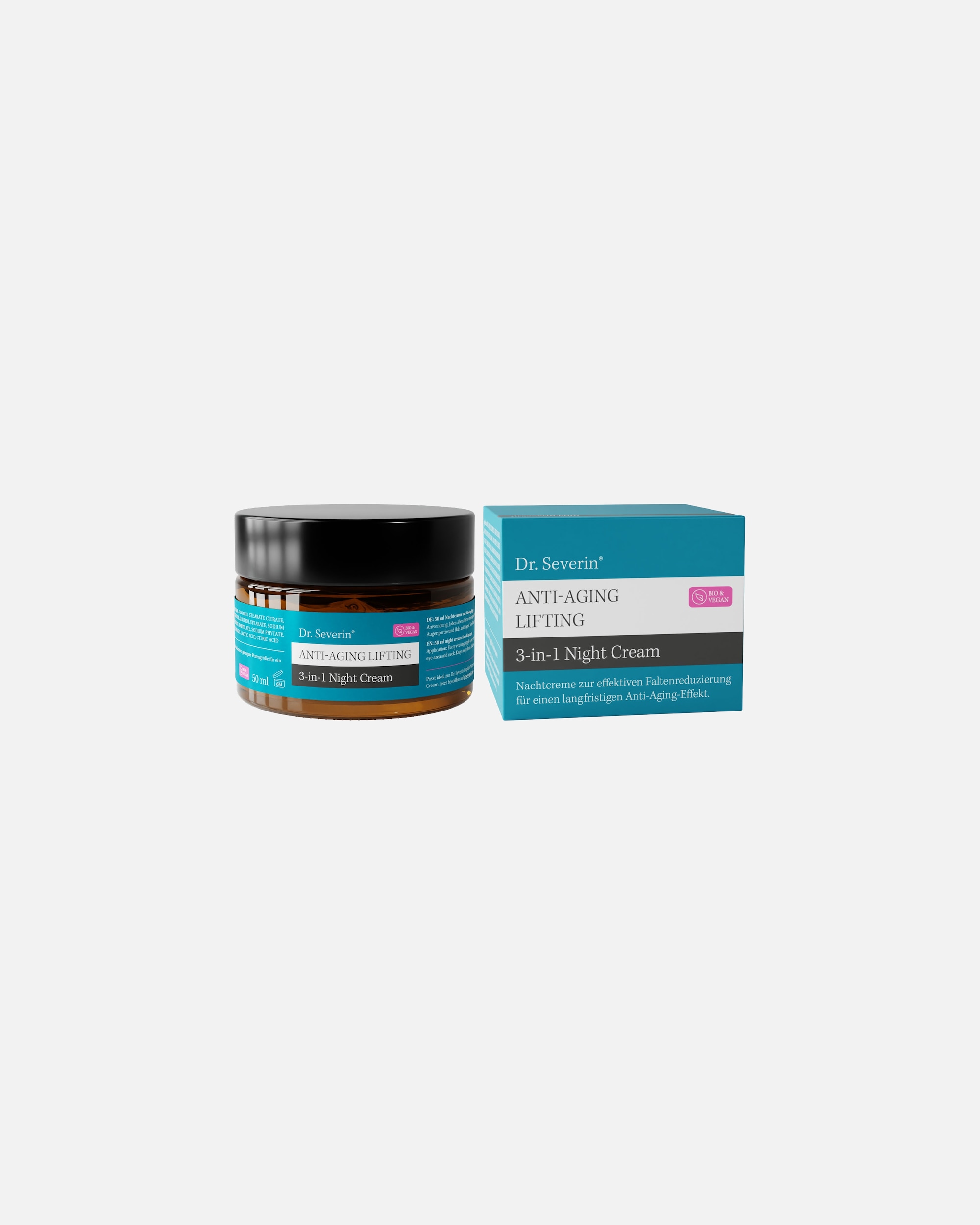Gesichtscreme für Unisex Dr. Severin Default Brand Line Nachtcreme Lifting 3-in-1 mit straffender Nachtpflegeformel weiß