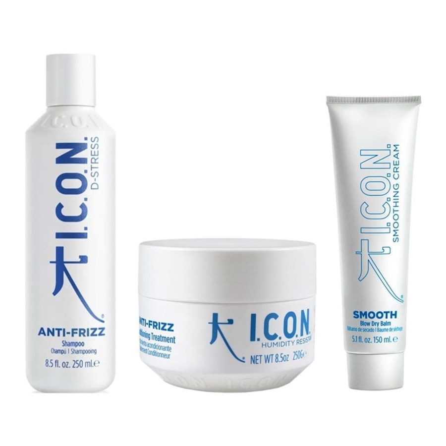 ICON ANTI-FRIZZ Shampoo + Treatment SMOOTH Set Damen