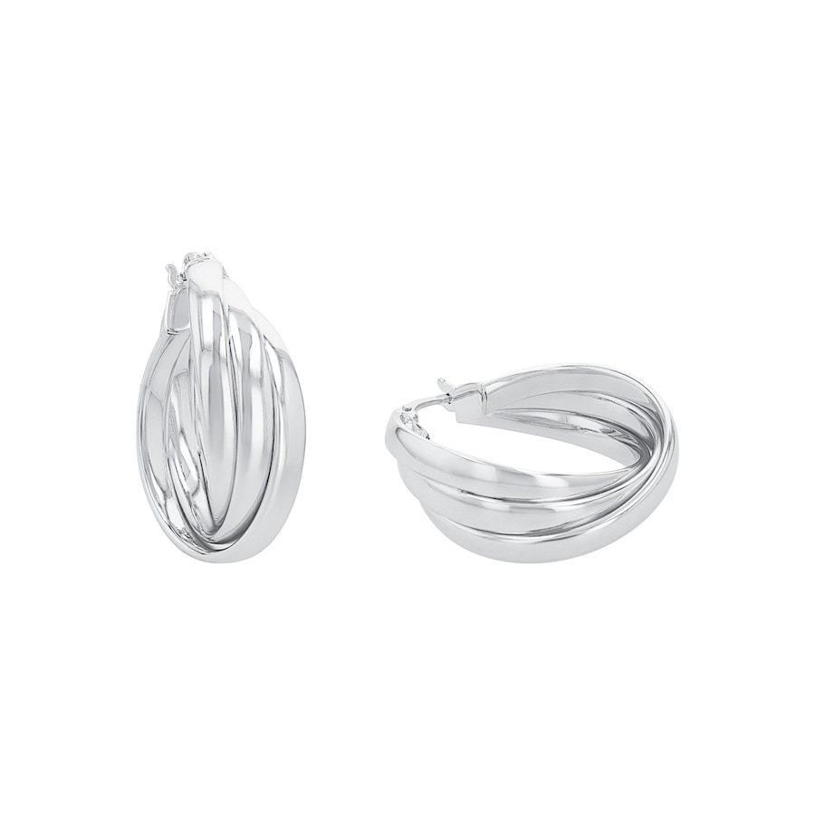 amor Creolen Silber Weiss Damen