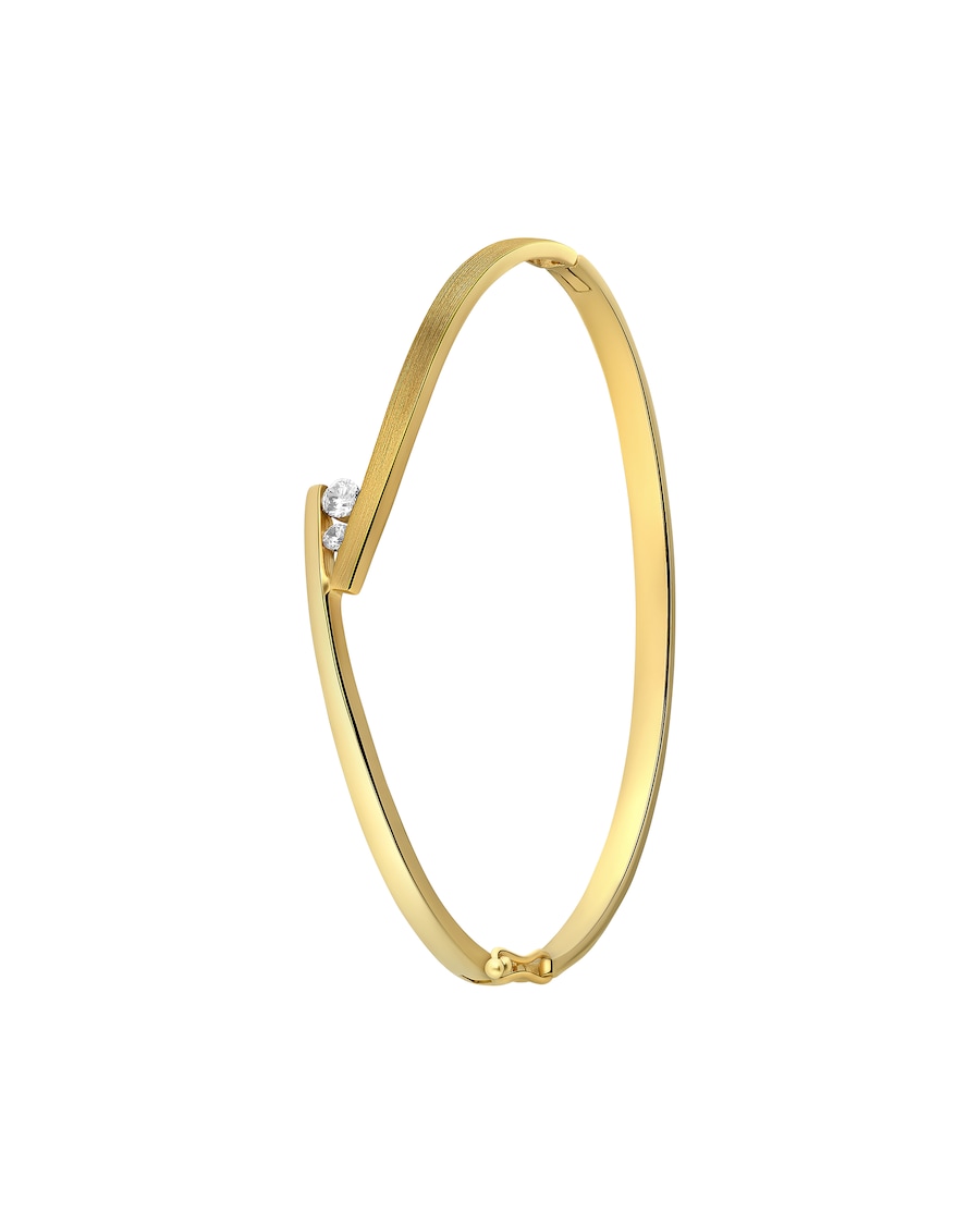 Lucardi Armband 925 Silber 54mm Gold Damen