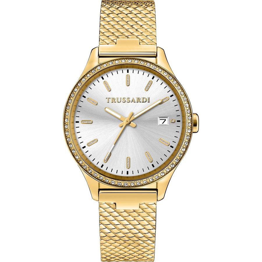 Trussardi Damenuhr Edelstahl gold Damen