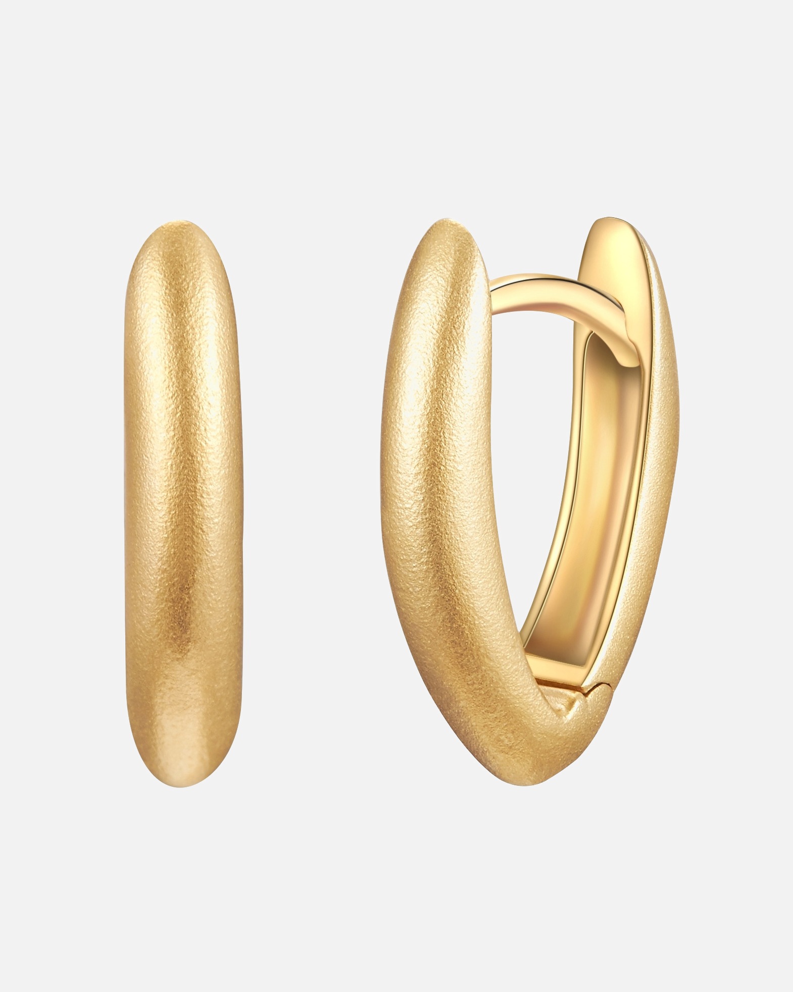 Creolen für Weiblich Rafaela Donata Creolen aus Sterling Silber in Gelbgold 14,2 mm